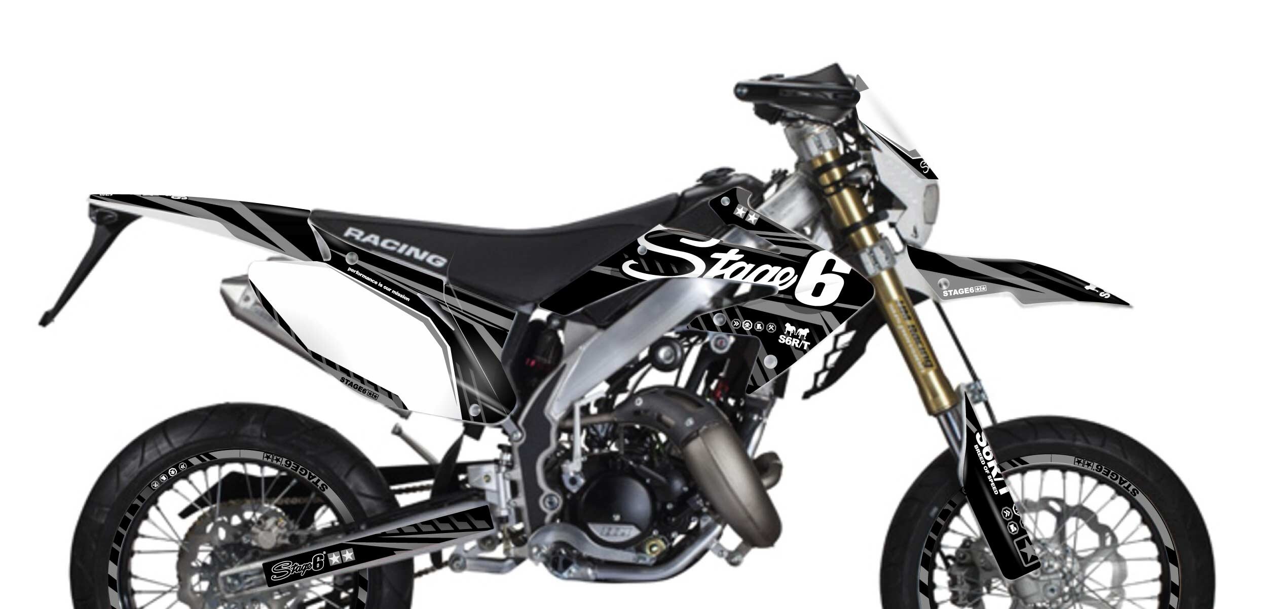Dekor Kit Honda HM 50 Stage6 Schwarz