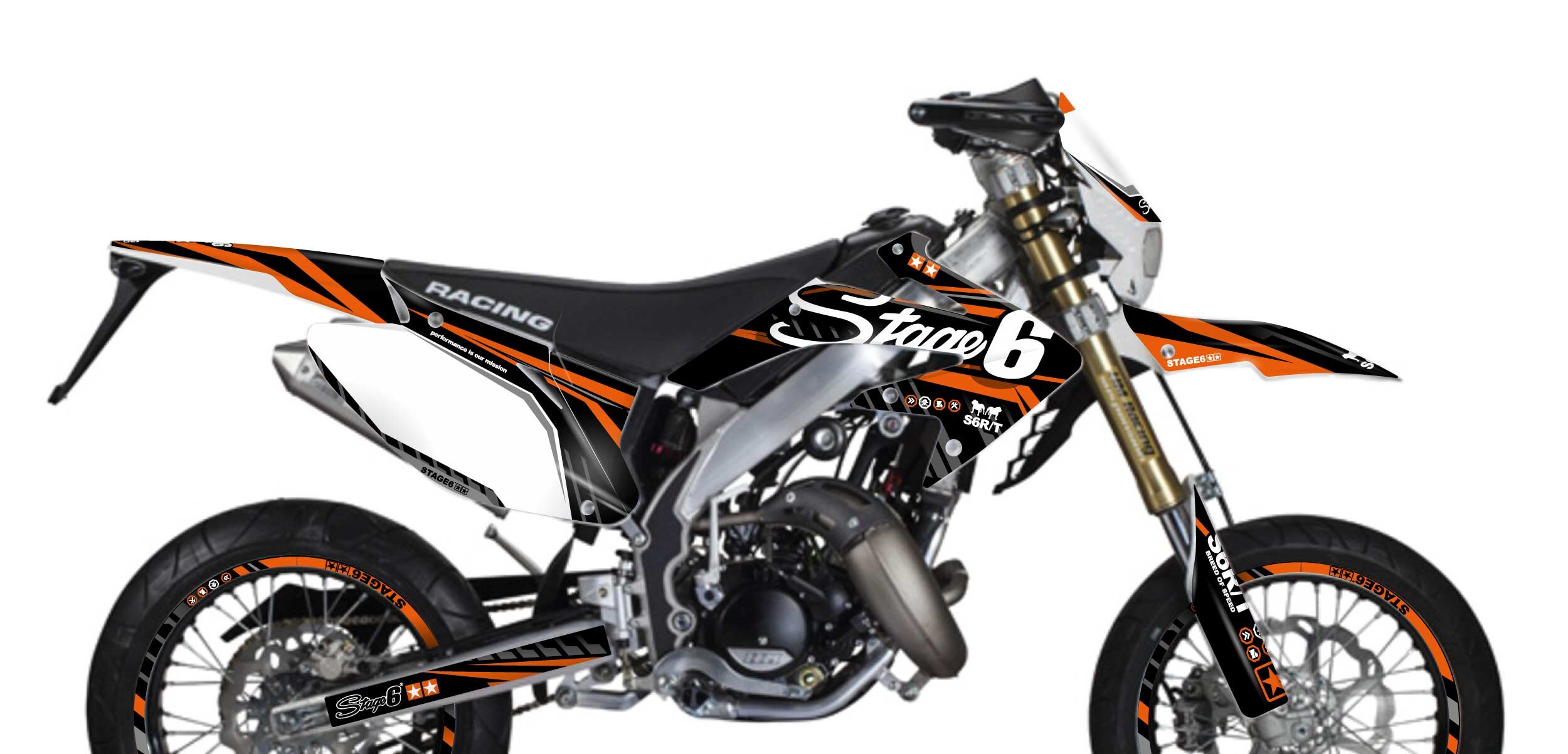 Dekor Kit Honda HM 50 Stage6 Orange