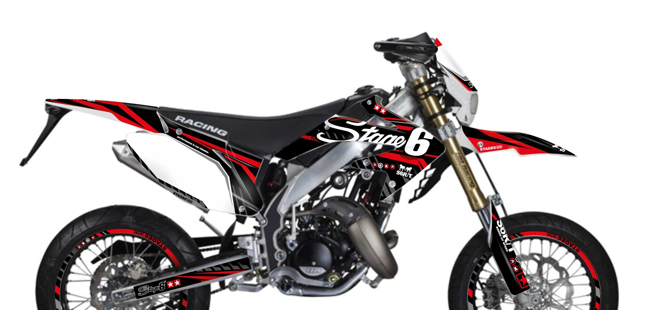 Dekor Kit Honda HM 50 Stage6 Rot