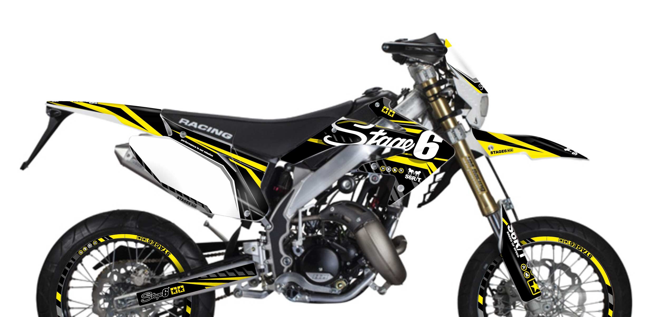 Dekor Kit Honda HM 50 Stage6 Gelb