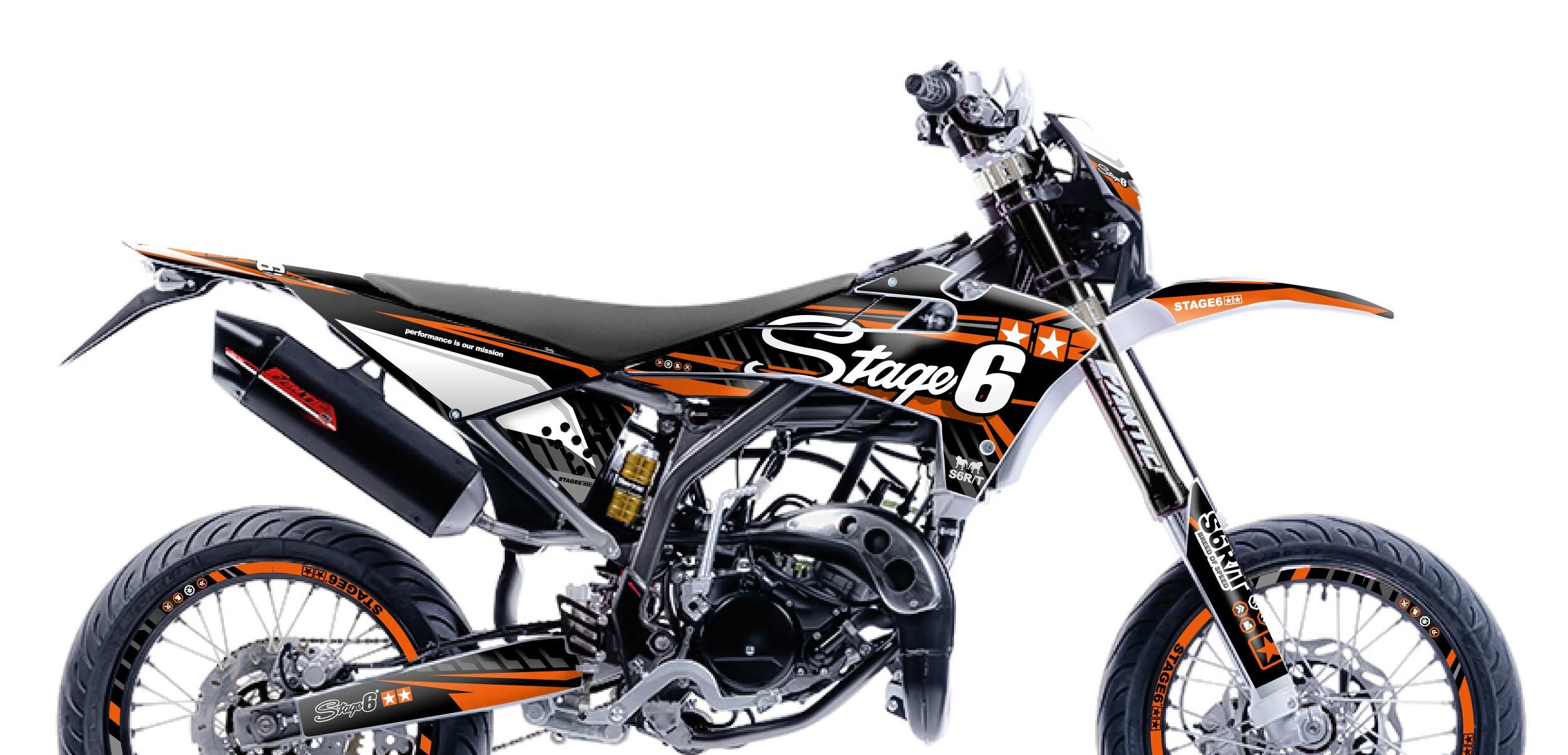 Dekor Kit Fantic XM 50 2017 - 2022 Stage6 Orange