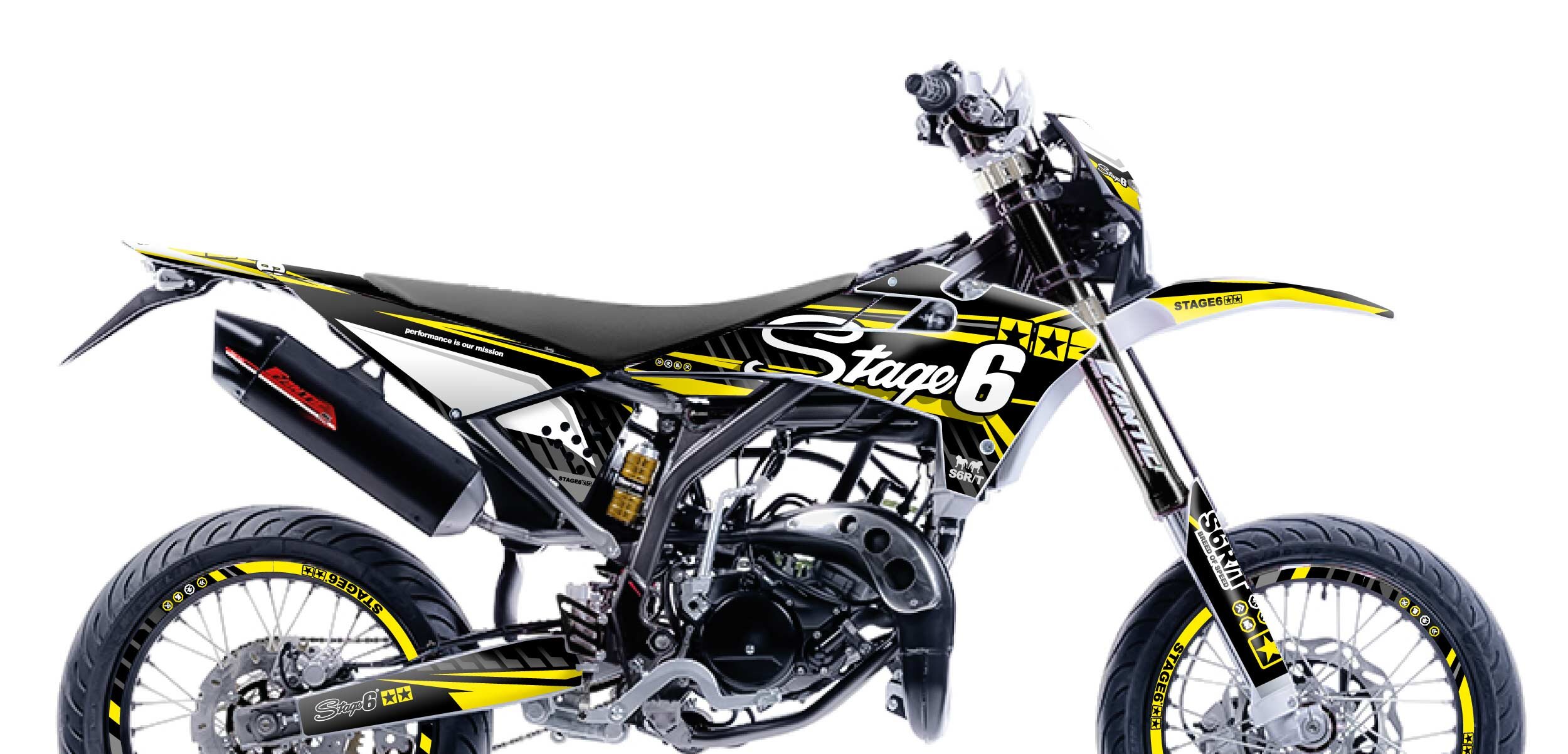 Dekor Kit Fantic XM 50 2017 - 2022 Stage6 Gelb