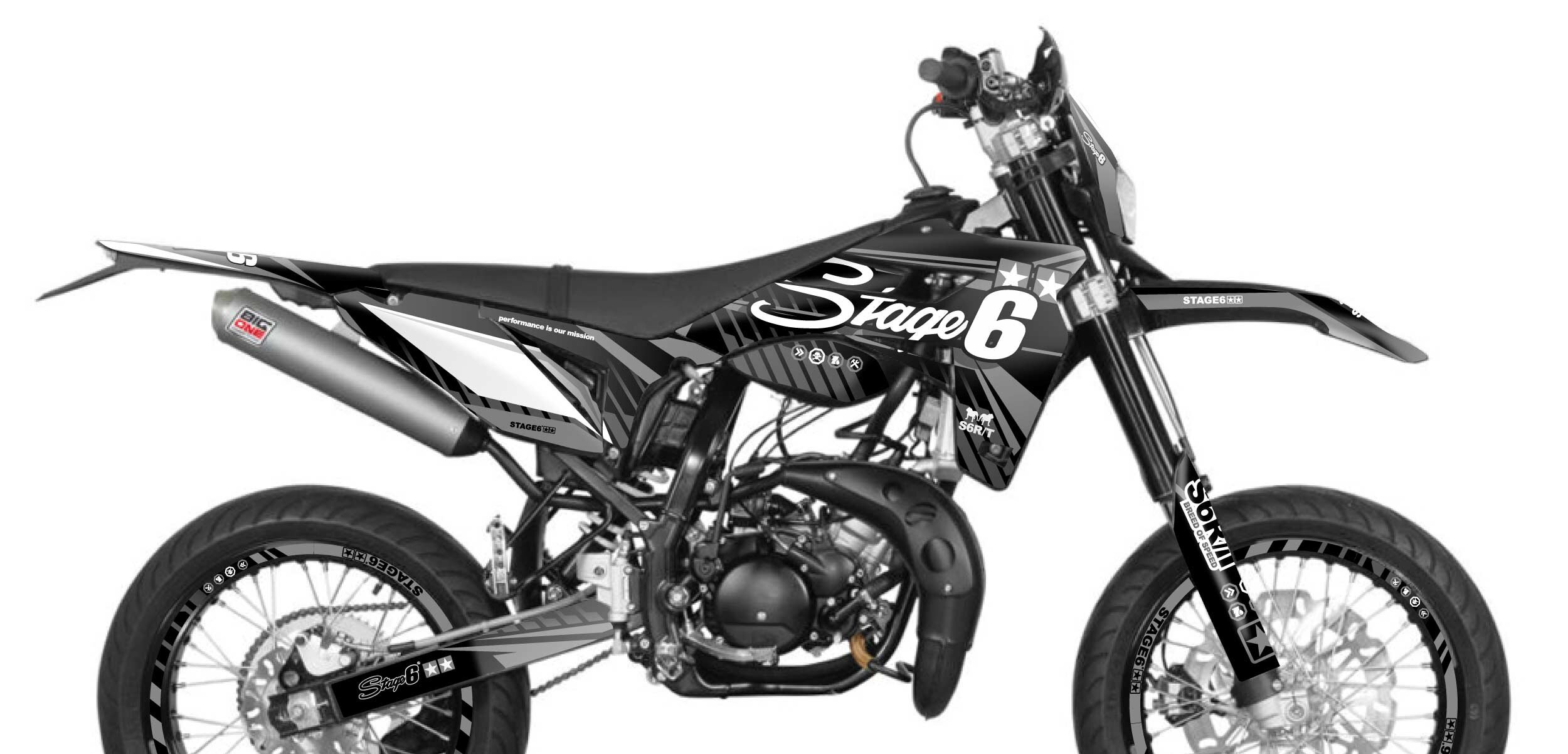 Dekor Kit Sherco SM-R 50 ab 2018 Stage6 Schwarz