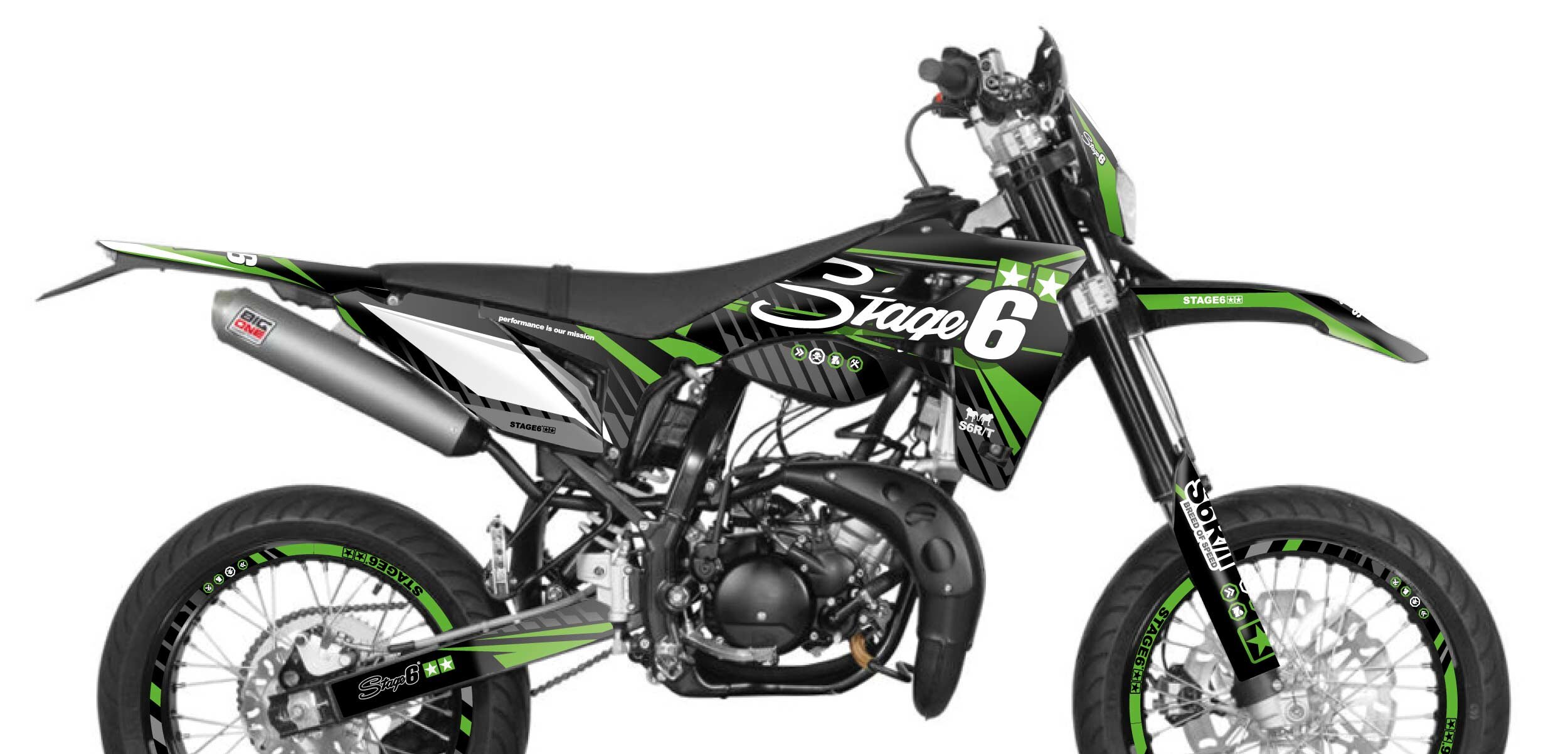 Dekor Kit Sherco SM-R 50 ab 2018 Stage6 Grün