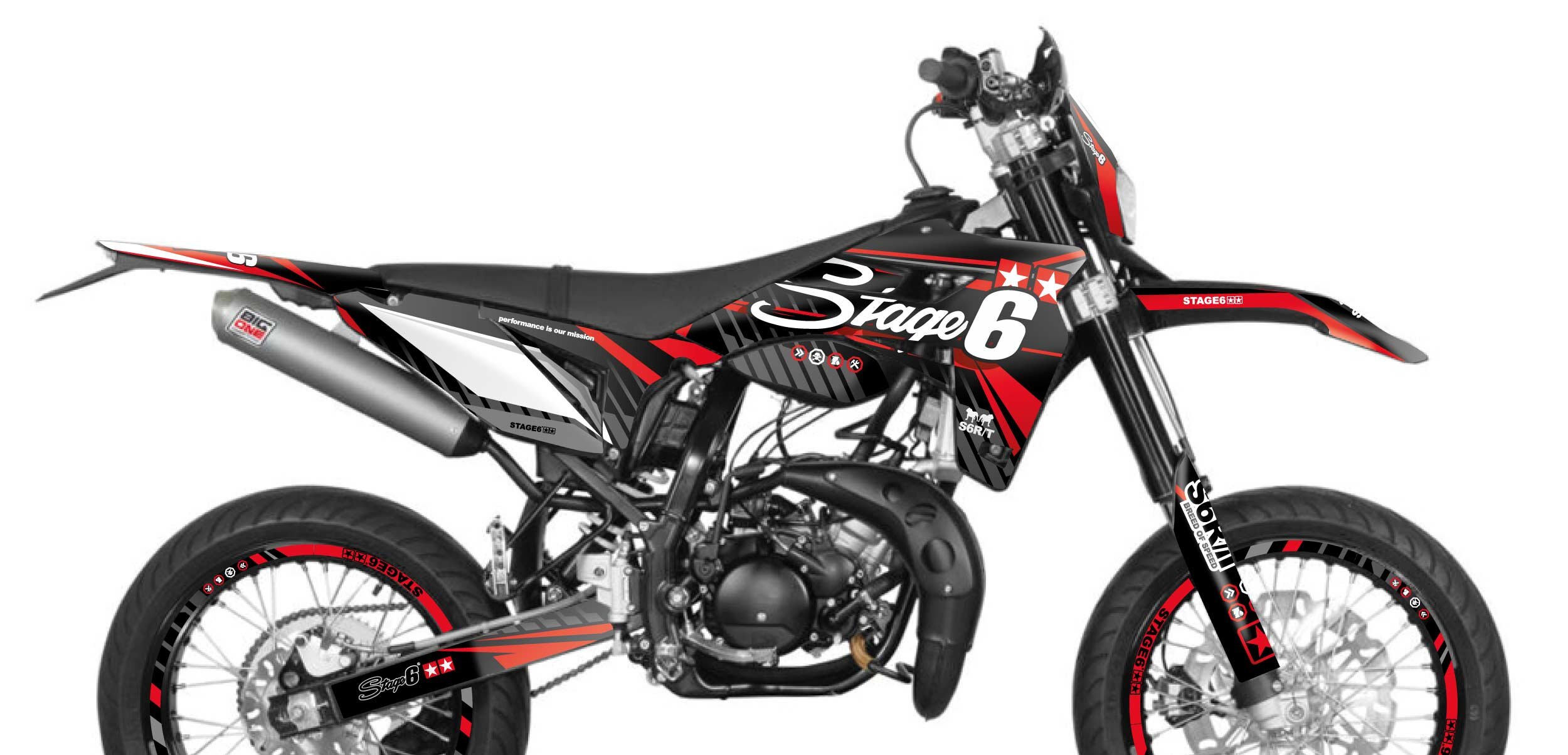 Dekor Kit Sherco SM-R 50 ab 2018 Stage6 Rot