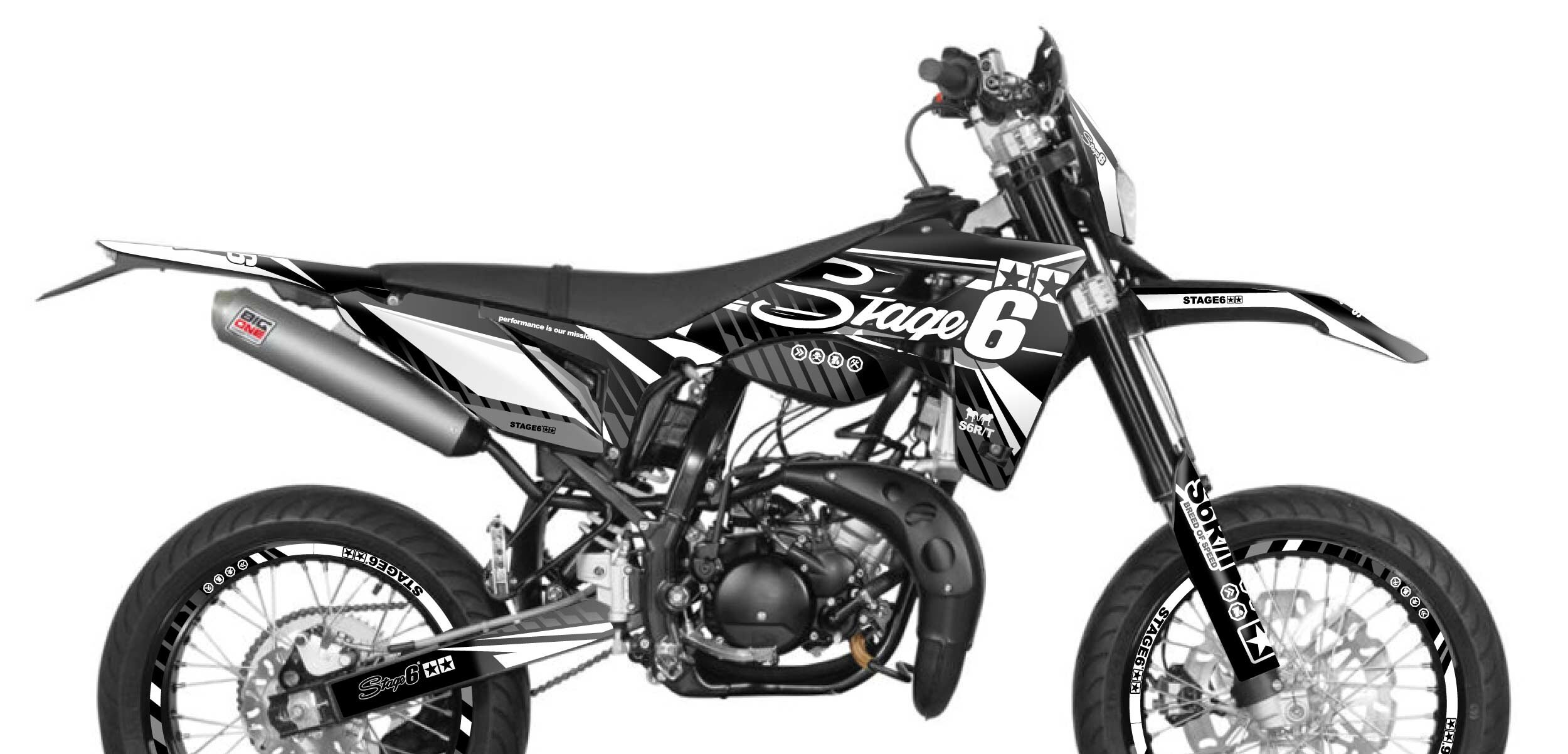 Dekor Kit Sherco SM-R 50 ab 2018 Stage6 Blanc