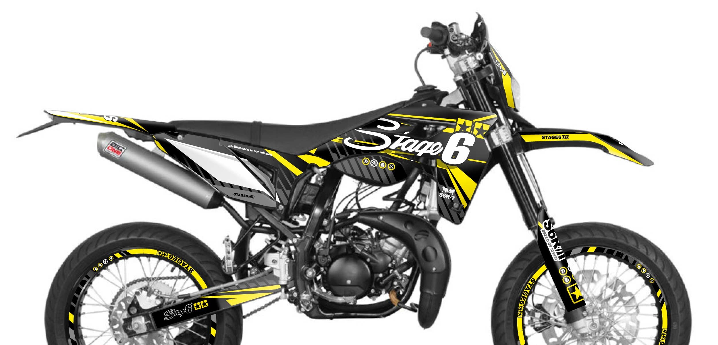 Dekor Kit Sherco SM-R 50 ab 2018 Stage6 Gelb
