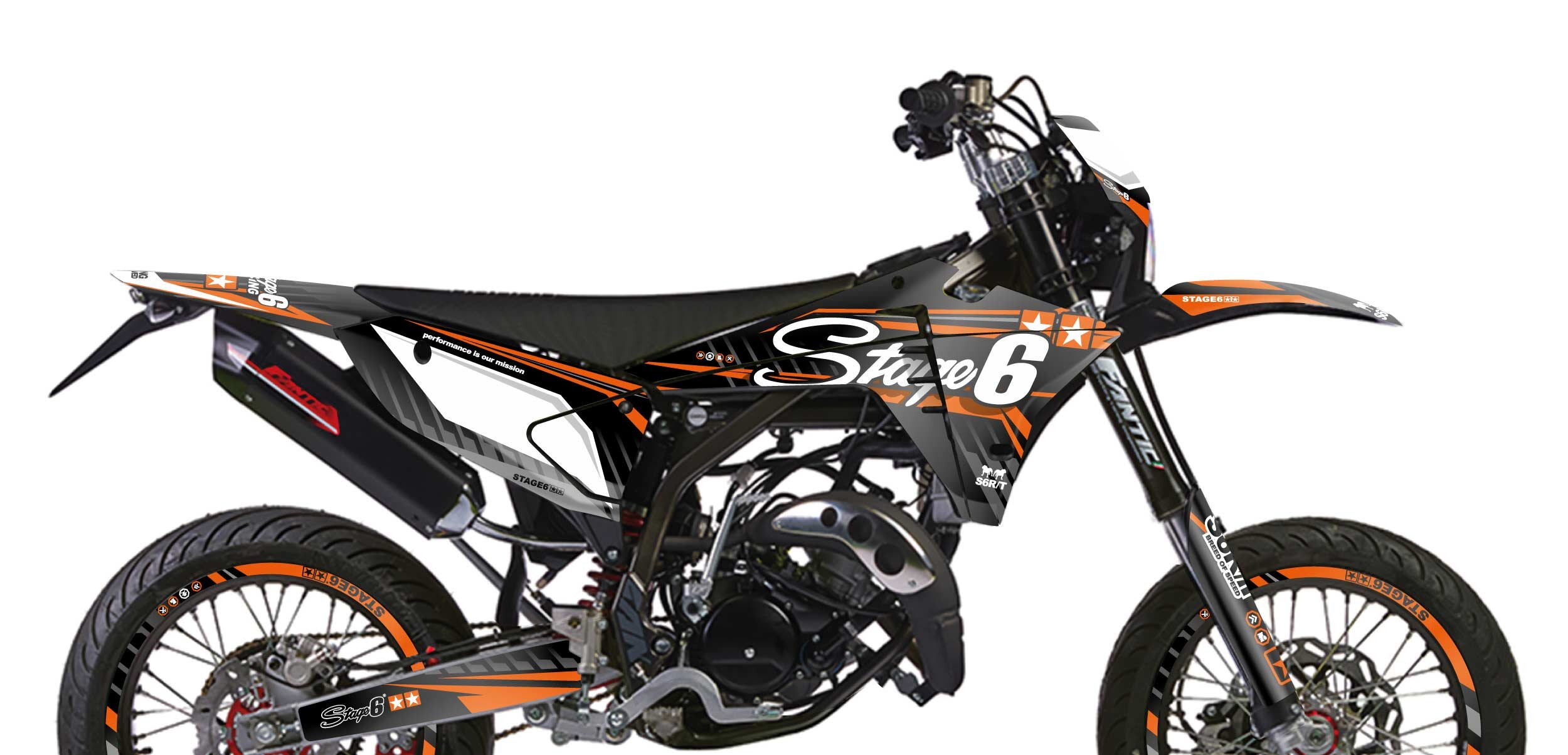 Dekor Kit Fantic XM 50 ab 2023 Stage6 Orange