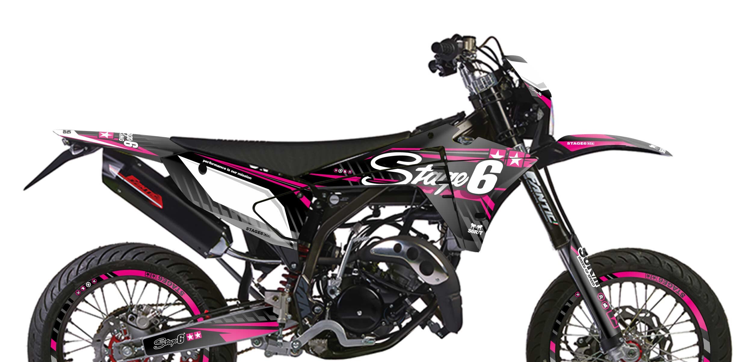 Dekor Kit Fantic XM 50 ab 2023 Stage6 Pink