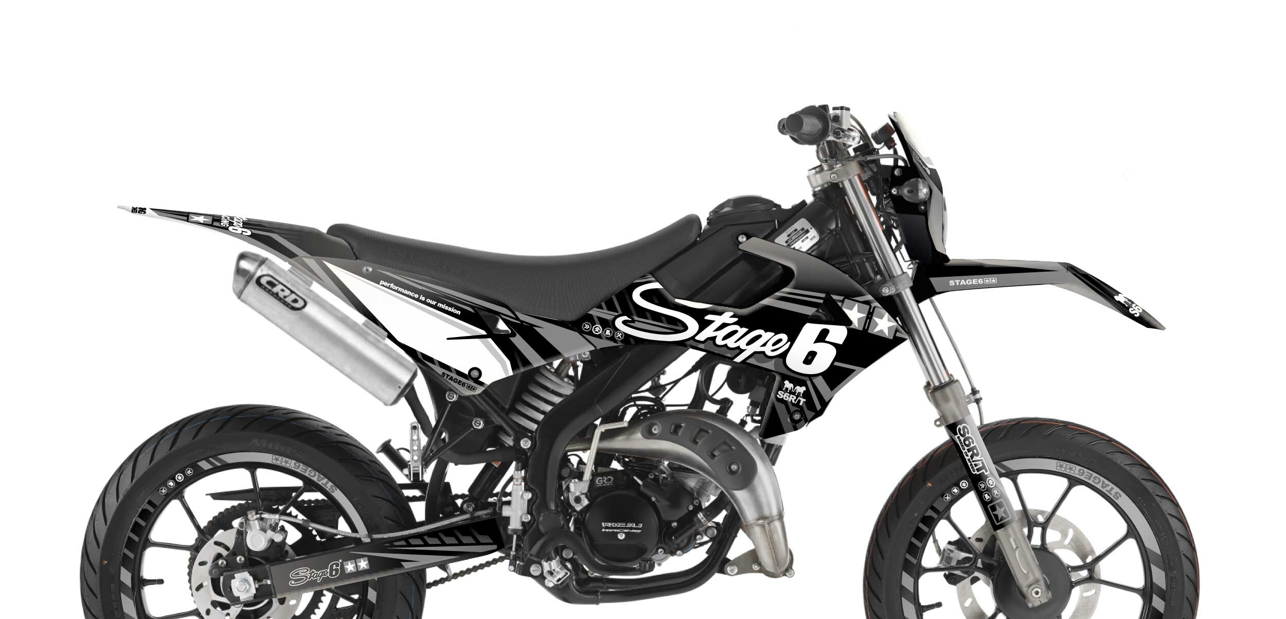 Dekor Kit Rieju MRT ab 2022 Stage6 Schwarz
