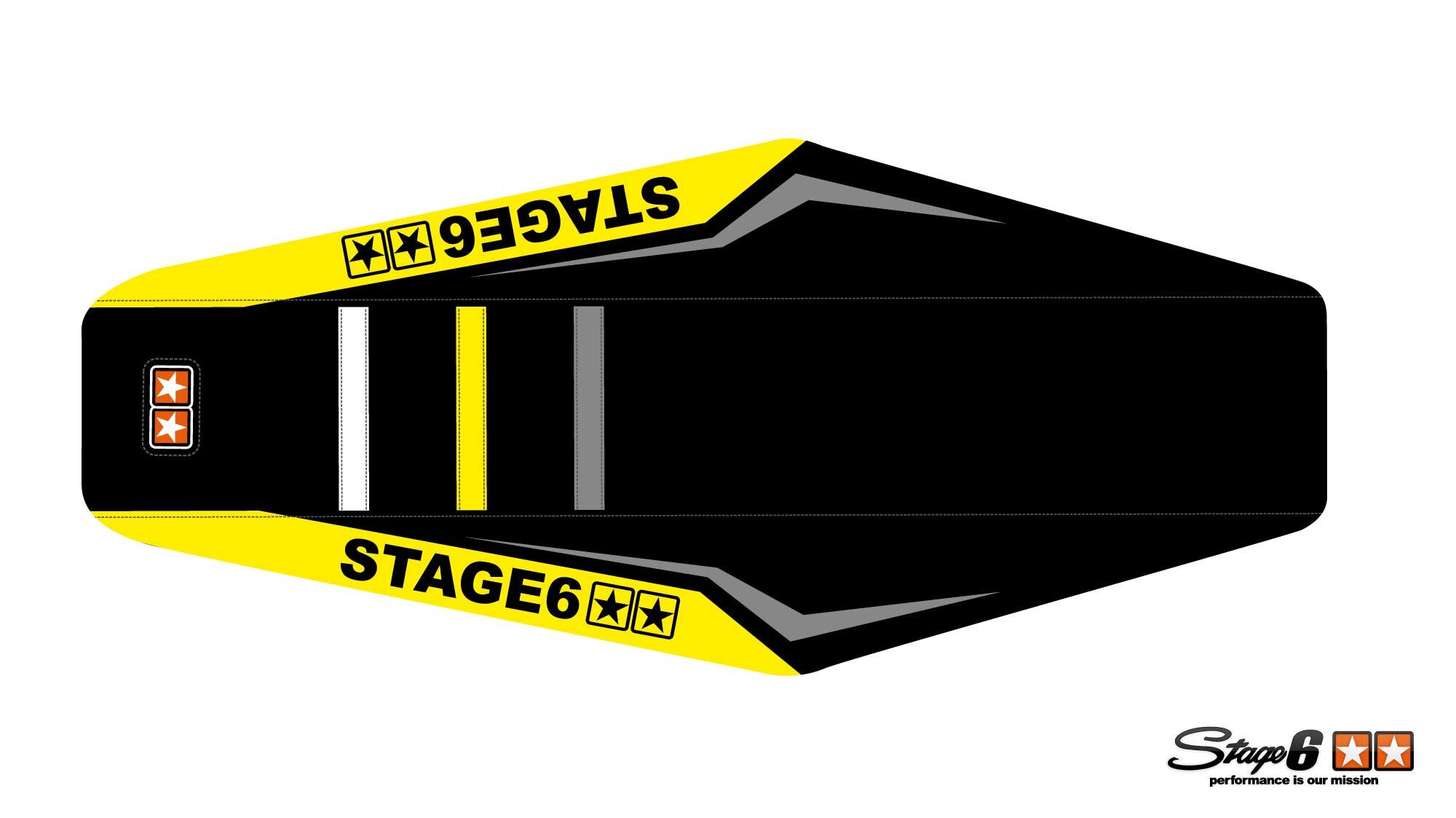 Sitzbezug Sherco SM-R 50 ab 2013 Stage6 Full Covering Gelb