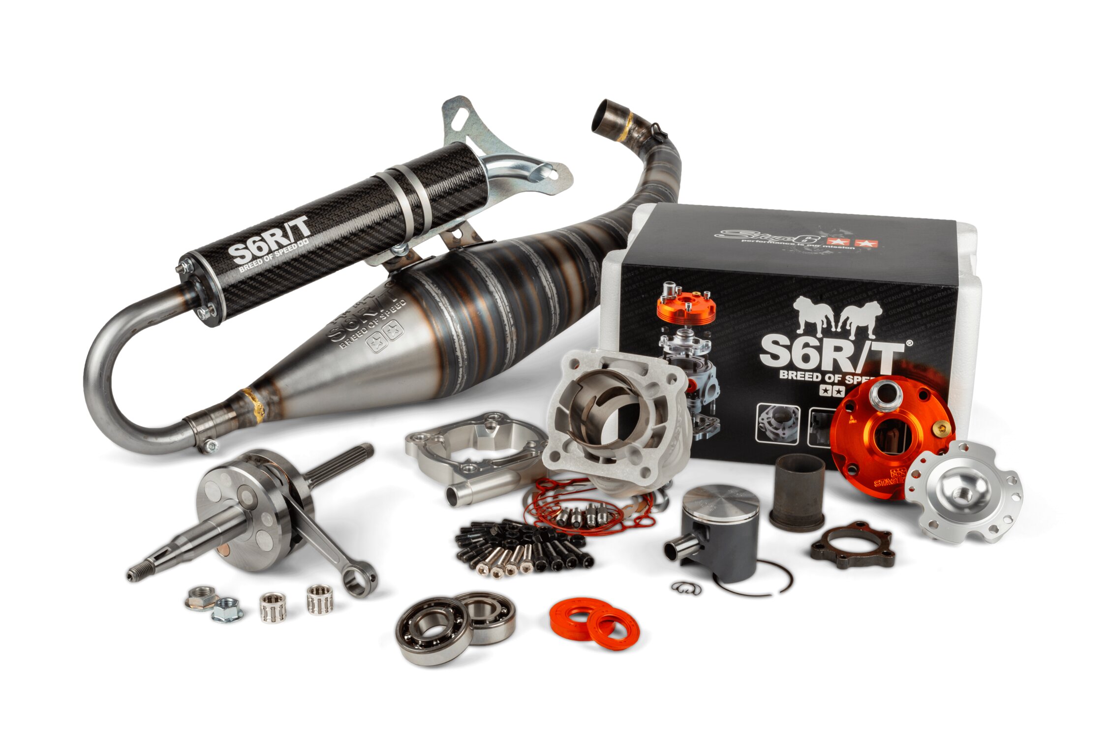 Tuning Kit Zylinder - Kurbelwelle - Auspuff Stage6 R/T 95 Minarelli liegend
