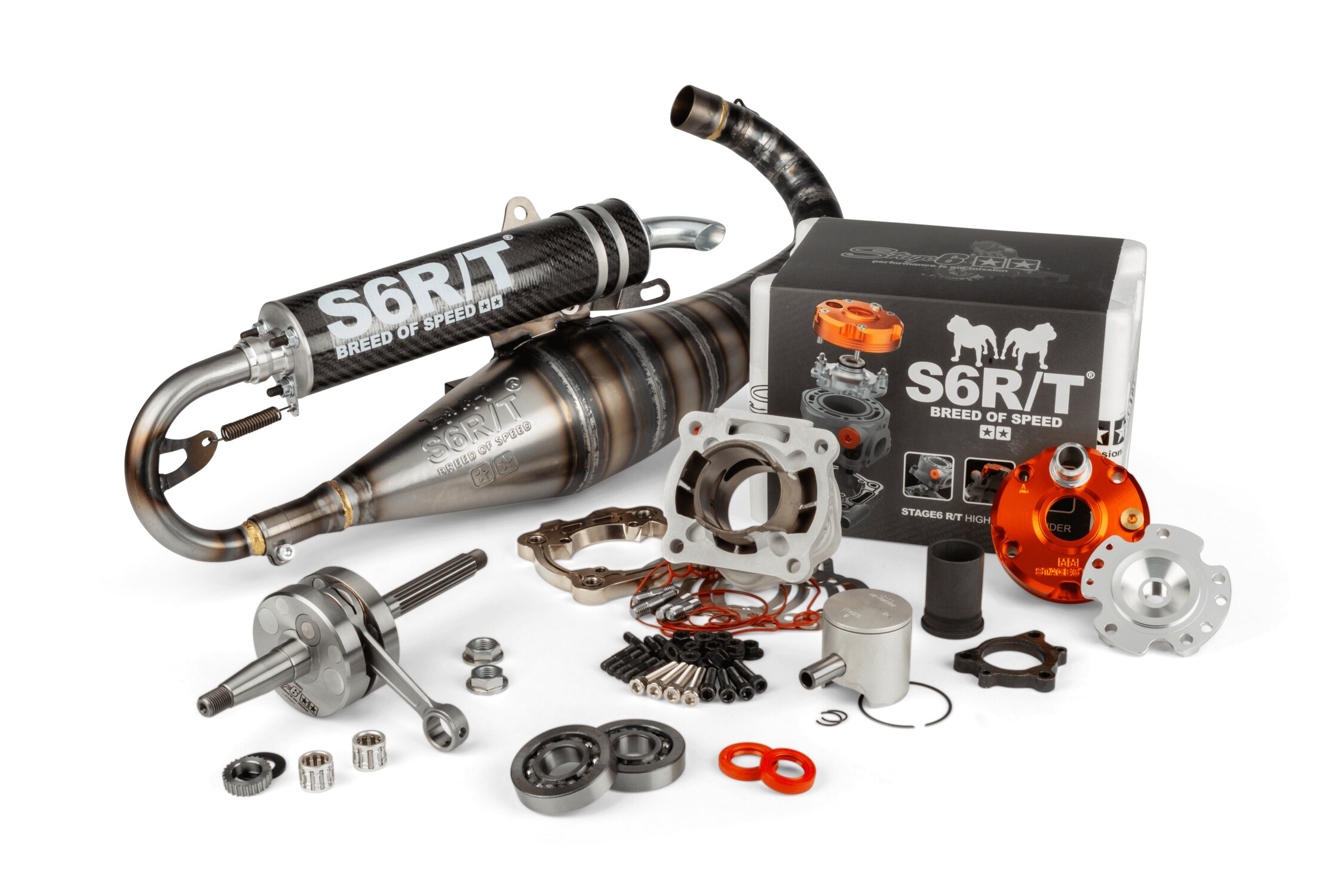 Tuning Kit Zylinder - Kurbelwelle - Auspuff Stage6 R/T 70 Piaggio LC