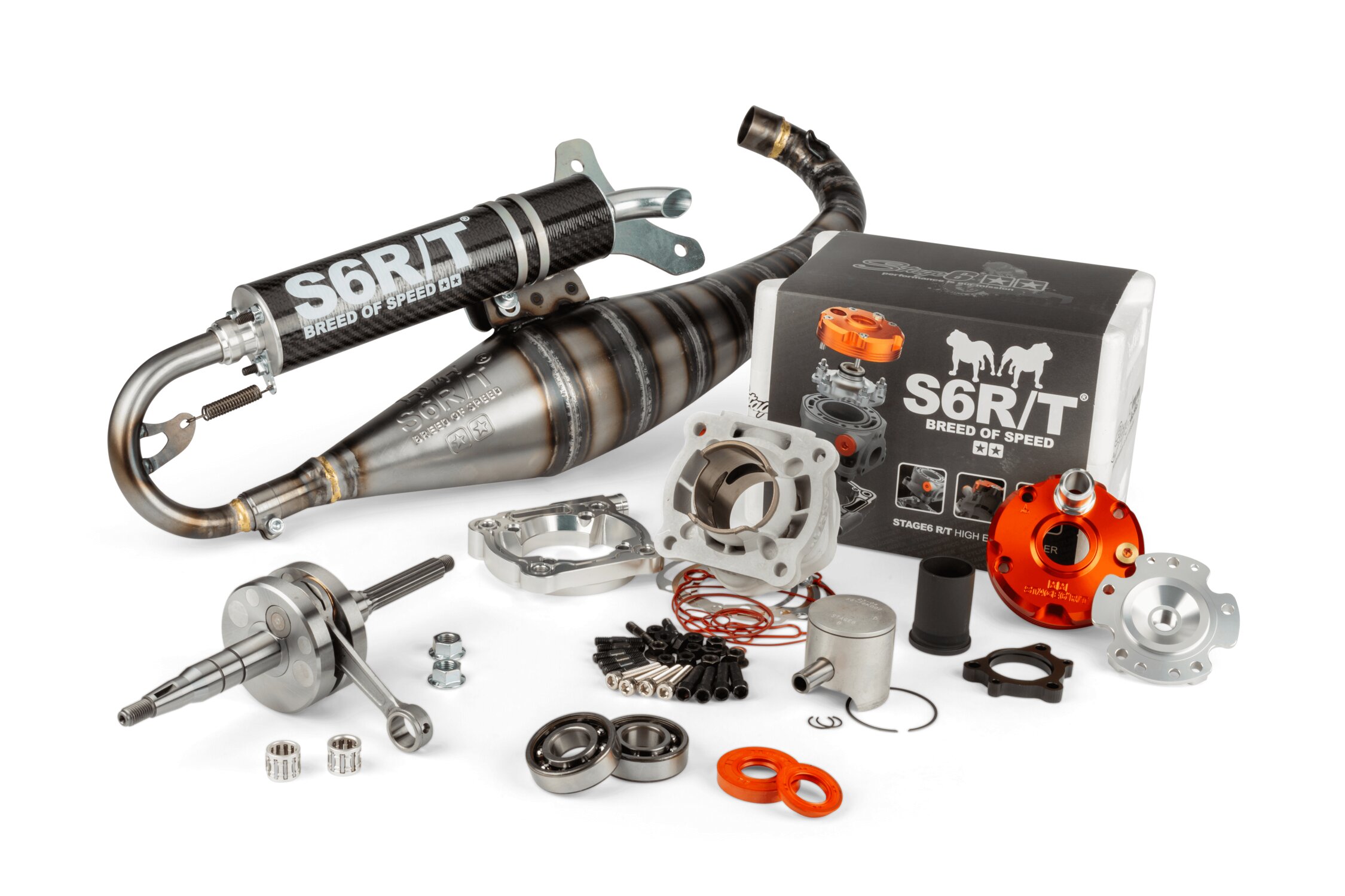 Tuning Kit Zylinder - Kurbelwelle - Auspuff Stage6 R/T 70 Minarelli liegend