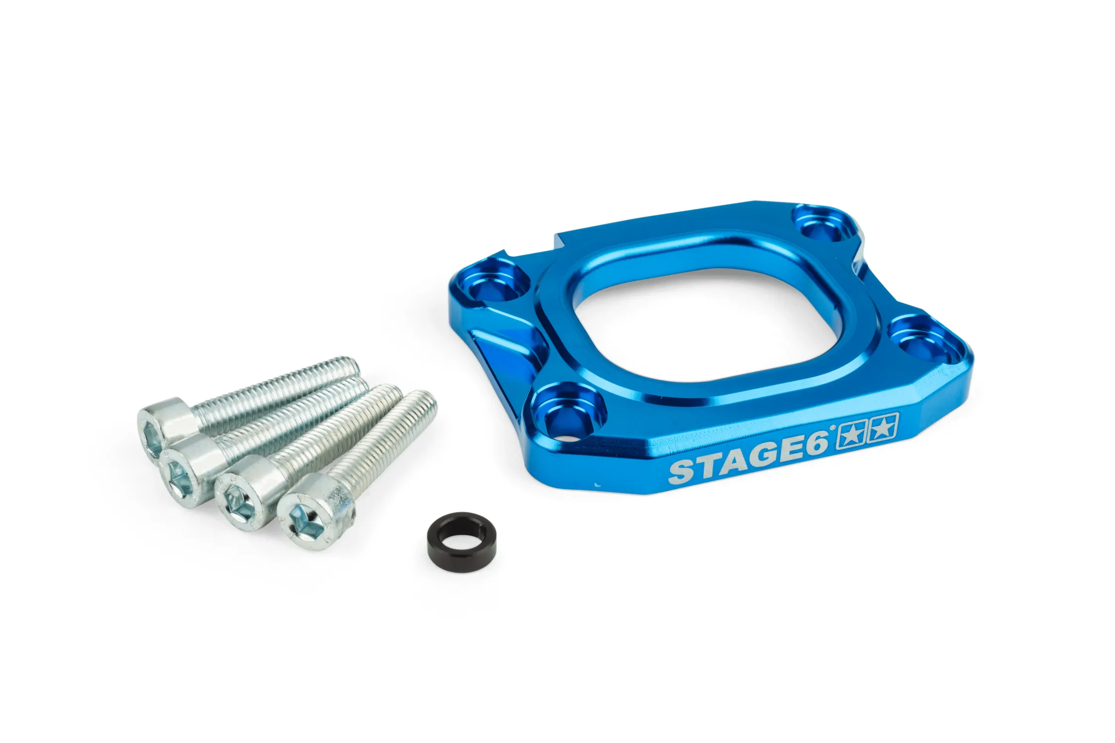 Grundplatte Ansaugstutzen Stage6 360° d.40mm AM6 / Derbi blau