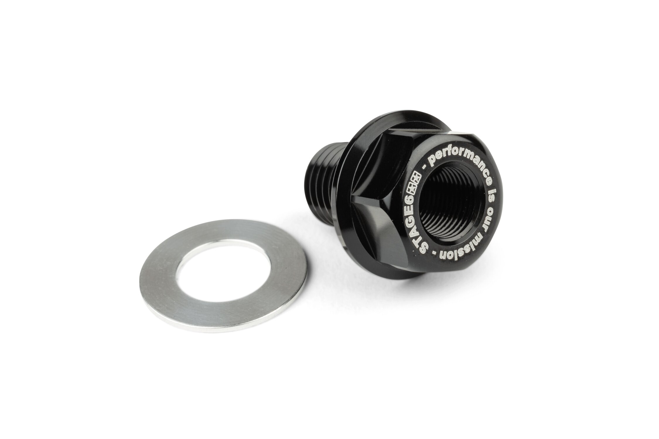 Adapter Temperaturgeber Stage6 M12x1.5x15mm Piaggio / Derbi schwarz