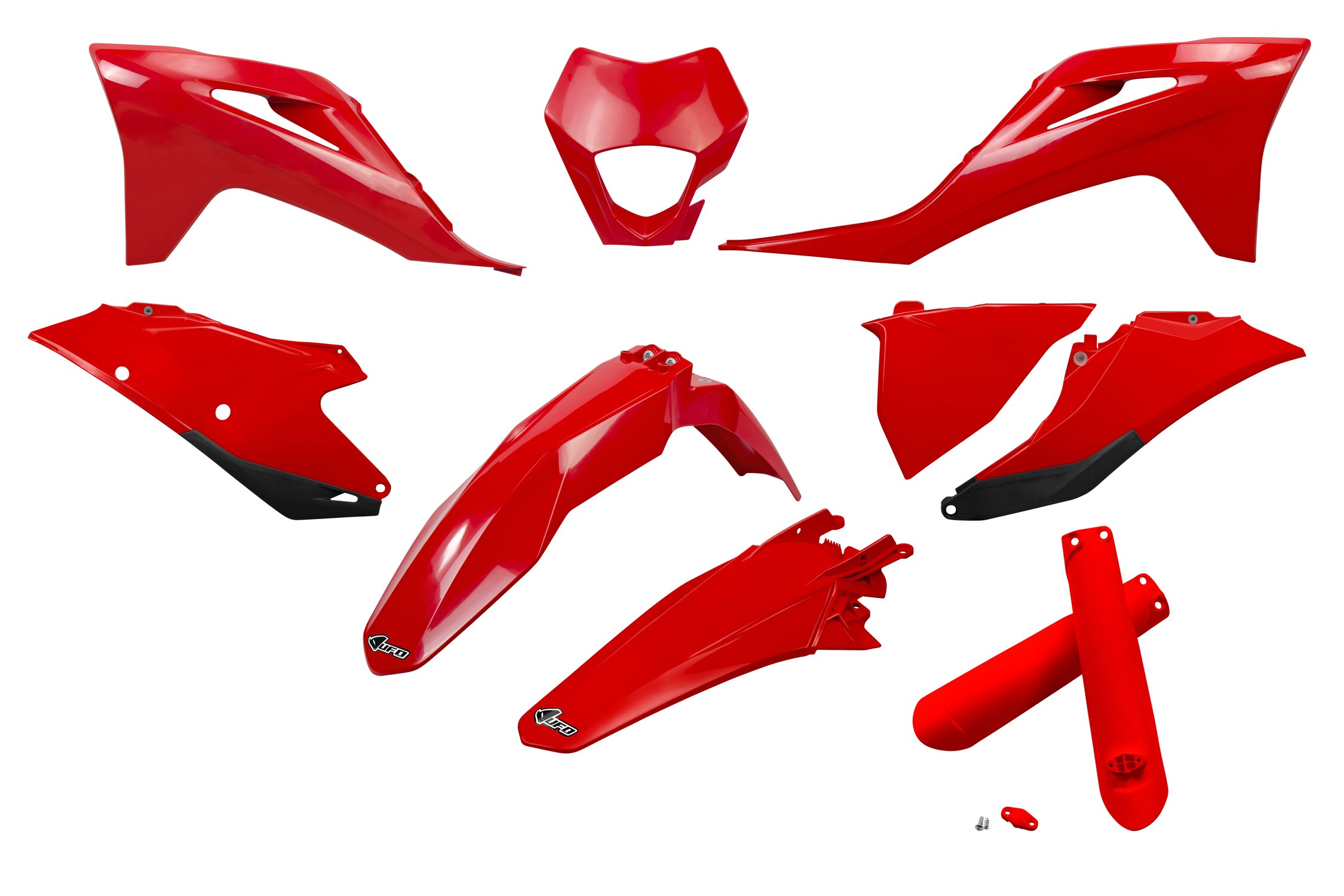 Plastik Kit mit Gabelprotektoren Gasgas EC / EC-F 2021-2023 ab 2021 UFO rot OEM 2023