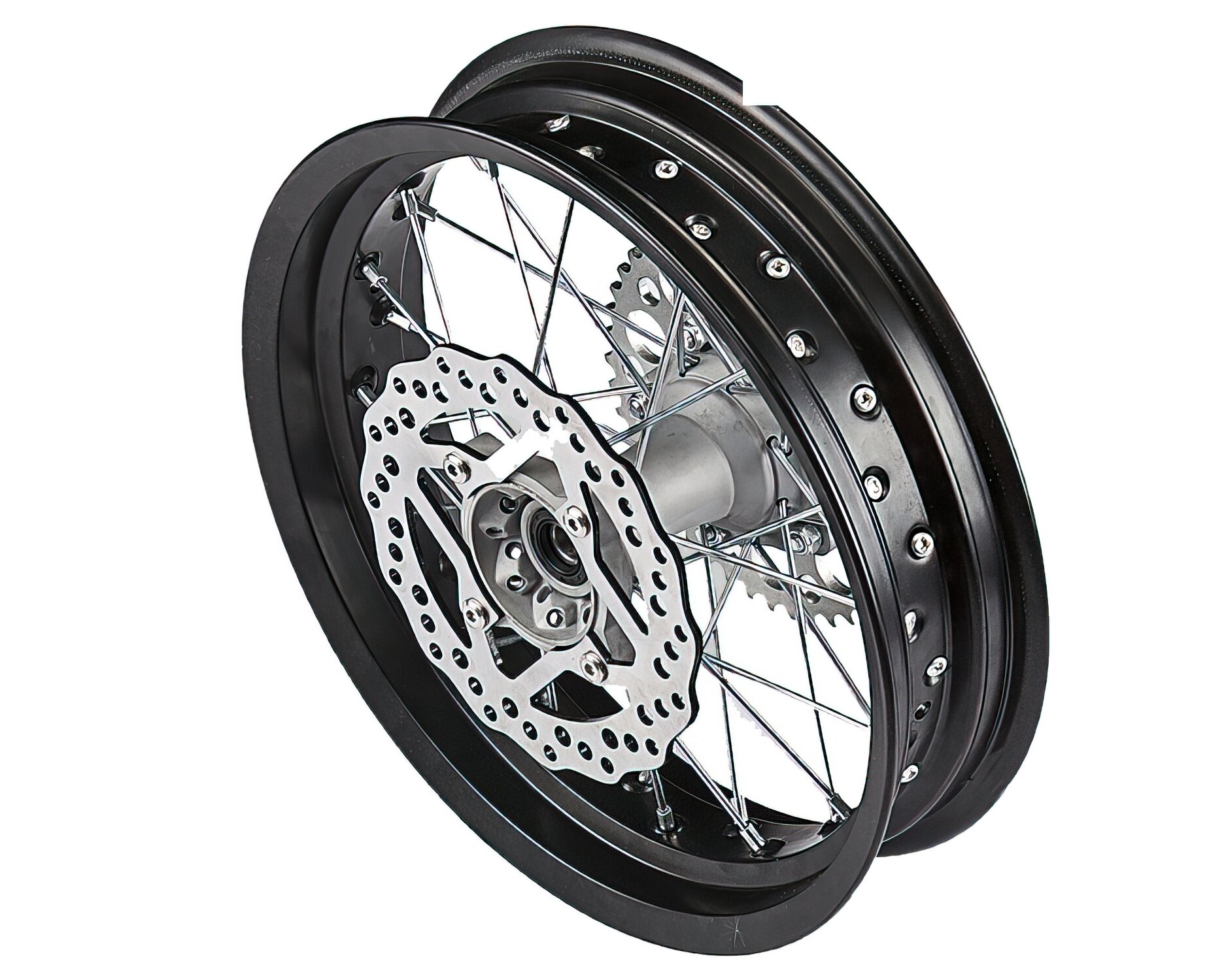 Hinterrad Alu 3.0x14' SM 3.0 m. Bremsscheibe + Kettenrad YCF Pit Bike / Dirt Bike