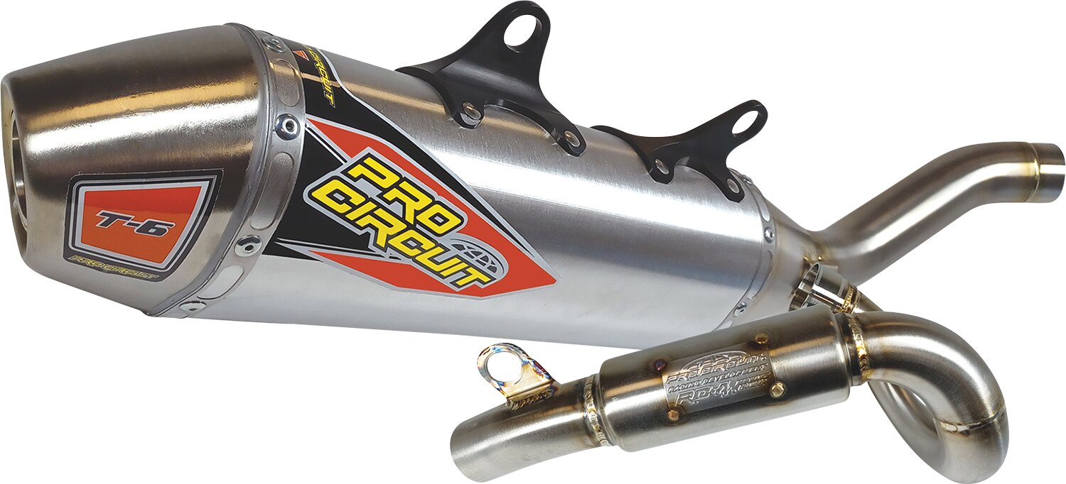 Komplettanlage KTM SX-F 250 - 350 / Husqvarna FC 250 - 350 Pro Circuit T6 Edelstahl / Alu 2023