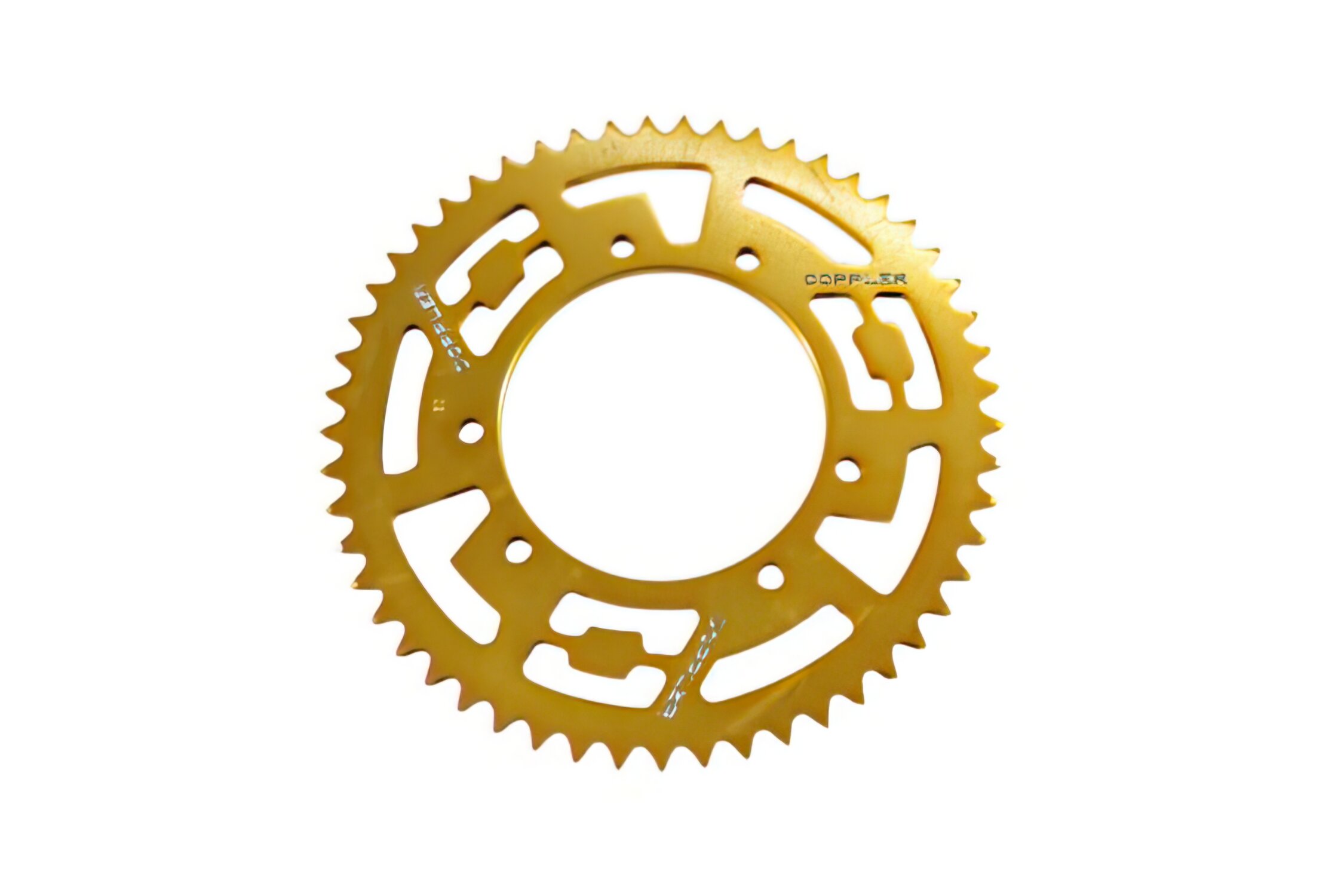 Kettenrad 53 Zähne - 420 Doppler Alu CNC gold Rieju MRT