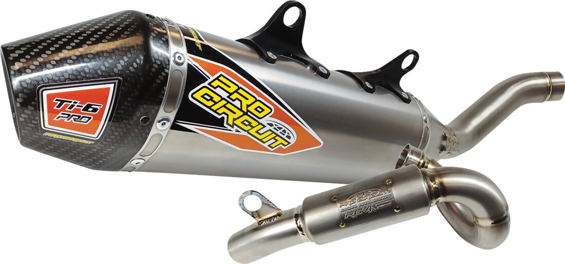 Komplettanlage KTM SX-F 350 / Husqvarna FC 350 Pro Circuit Ti-6 Pro Titanium / Carbon 2023