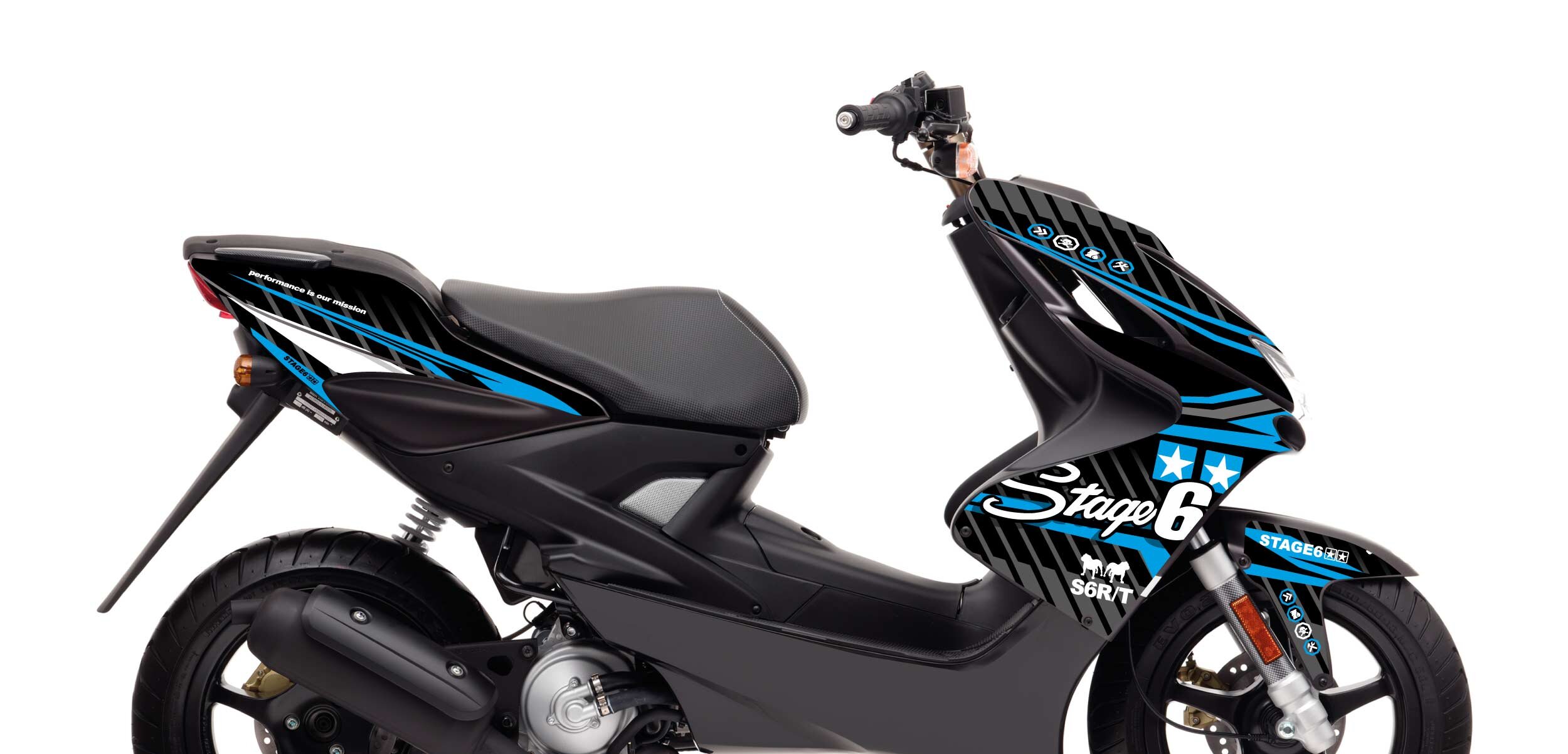 Dekor Kit Yamaha Aerox bis 2013 Stage6 Blau