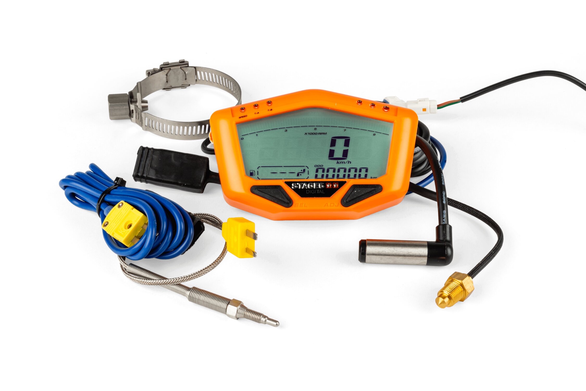 Digitaler Tacho Stage6 R/T MK2 mit EGT Sensor orange