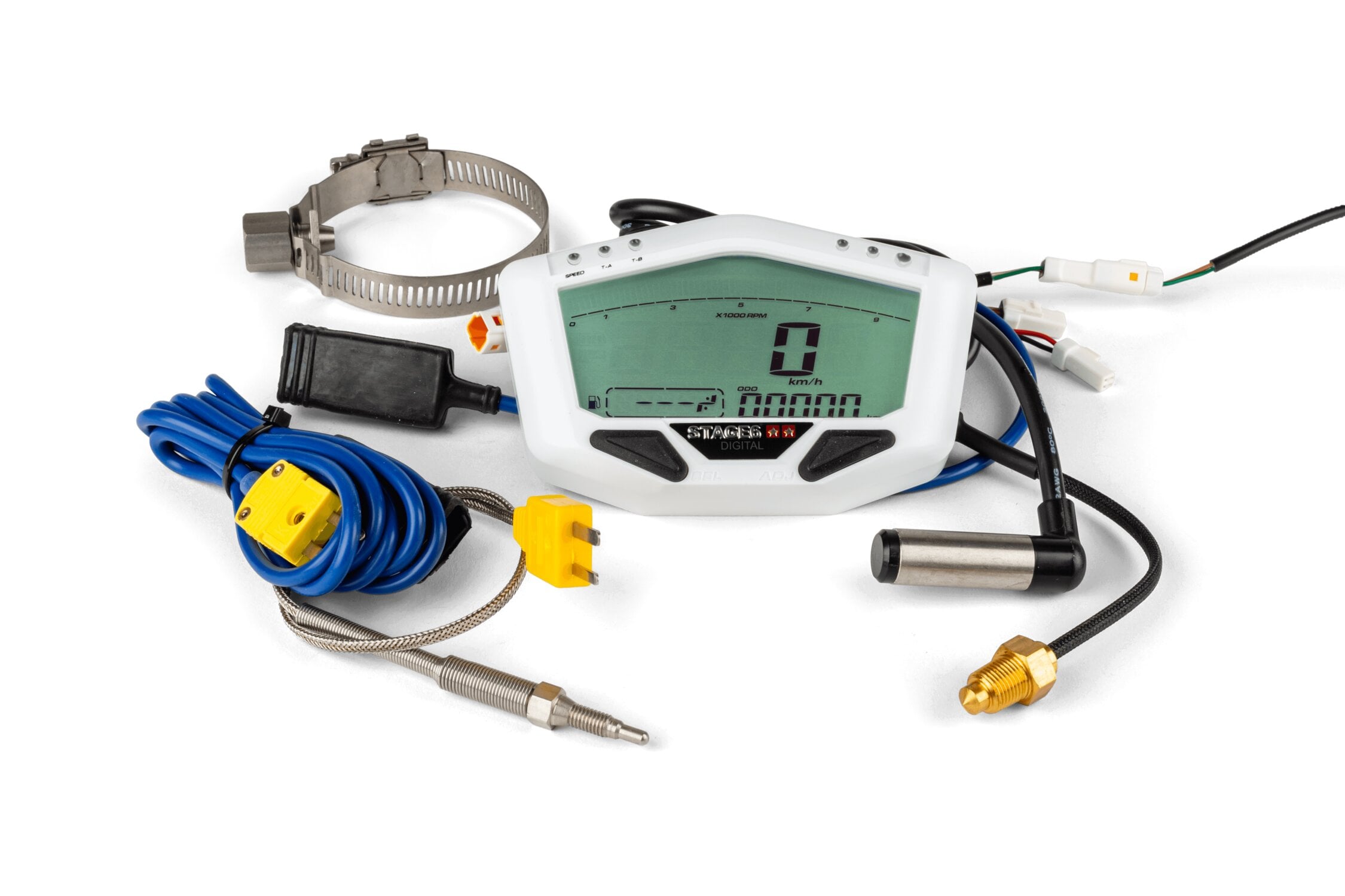 Digitaler Tacho Stage6 R/T MK2 mit EGT Sensor weiss
