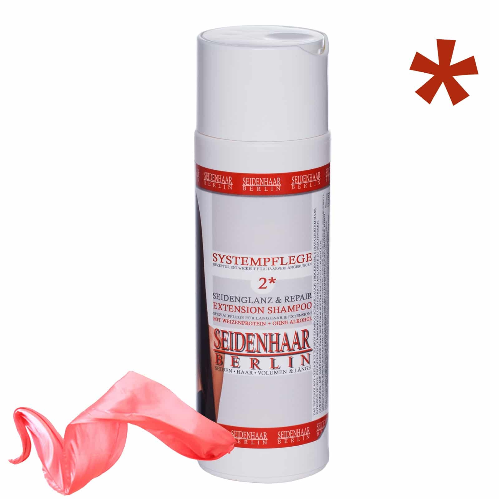 Seidenglanz & Repair- Extension Shampoo, mit Keratin & Seidenprotein / Shampoo ohne Alkohol, Silikone und Parabene: 200 ml