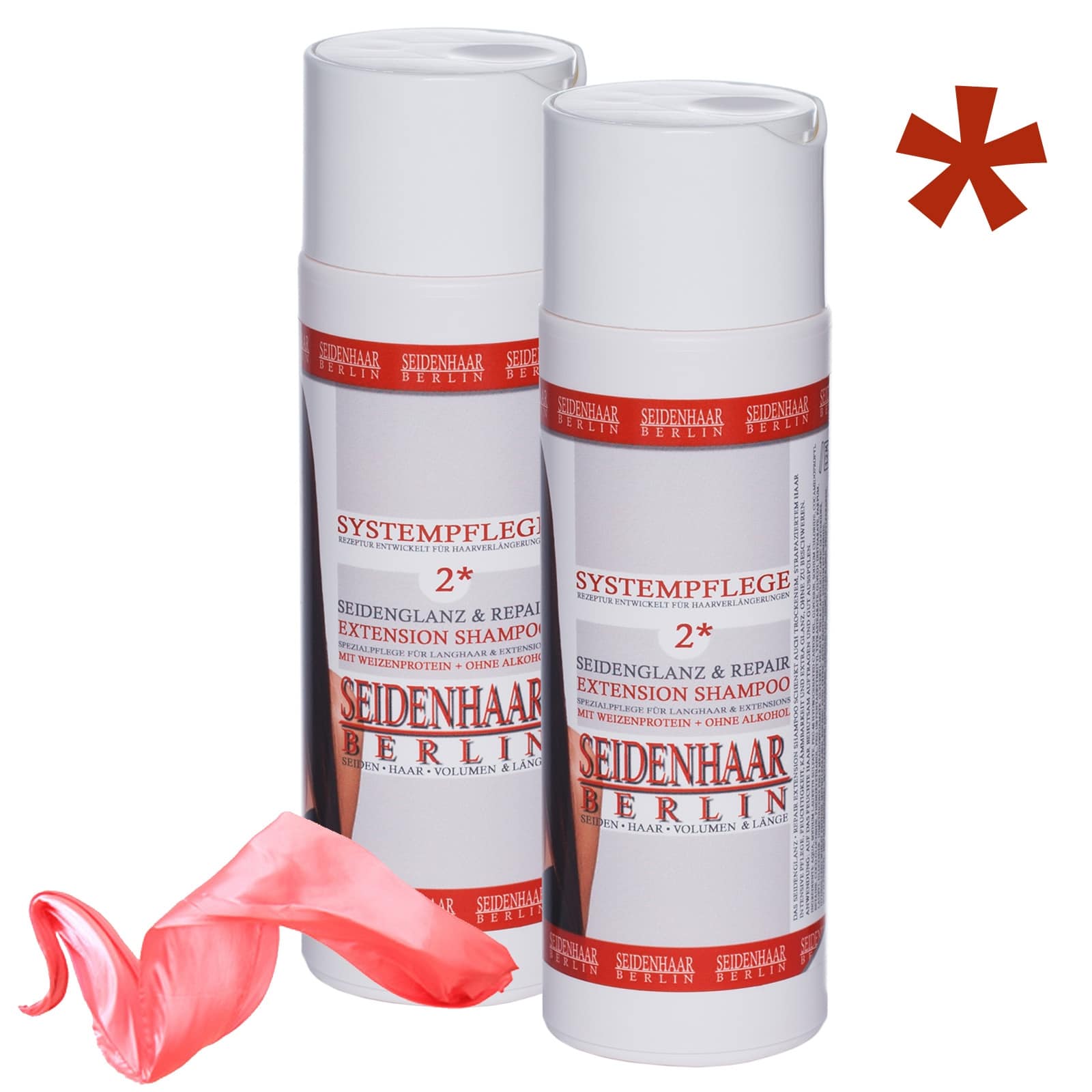 SPARSET: 2 x Seidenglanz & Repair Extension Shampoo : 200 ml / Vegan