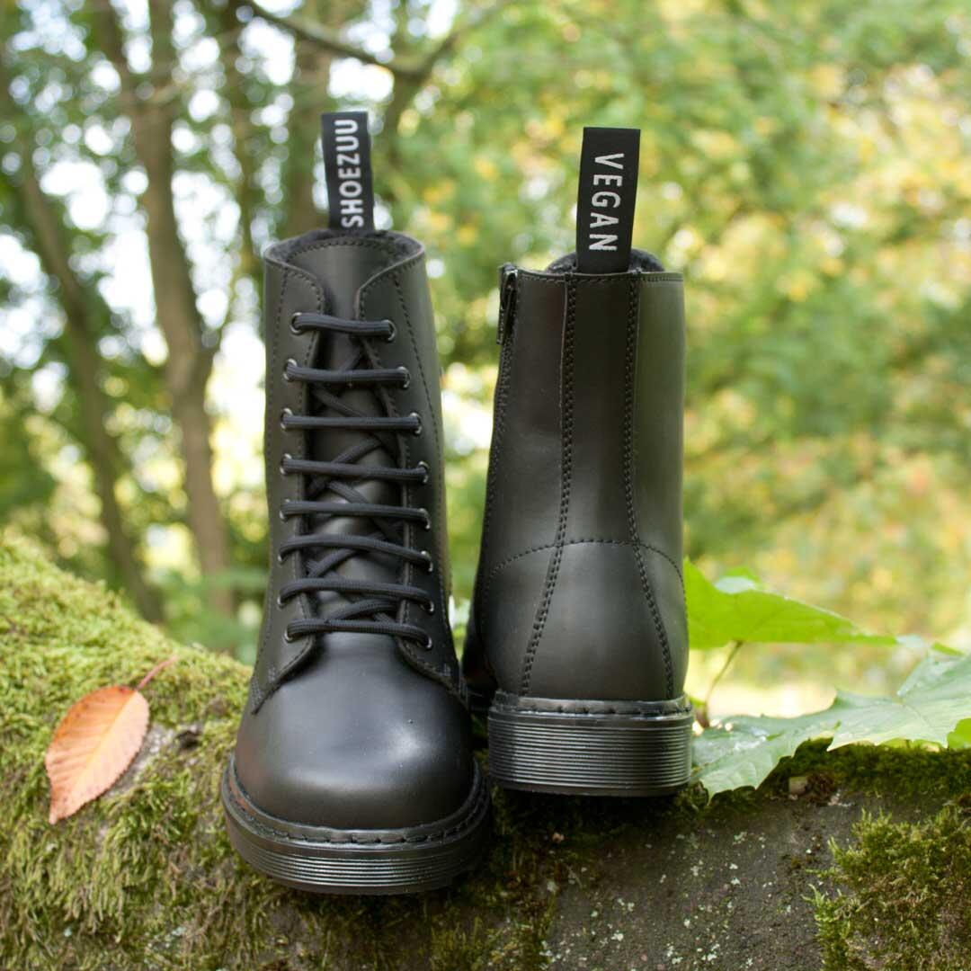 Shoezuu 8 Eye UK Boot Winter Black Mono 45