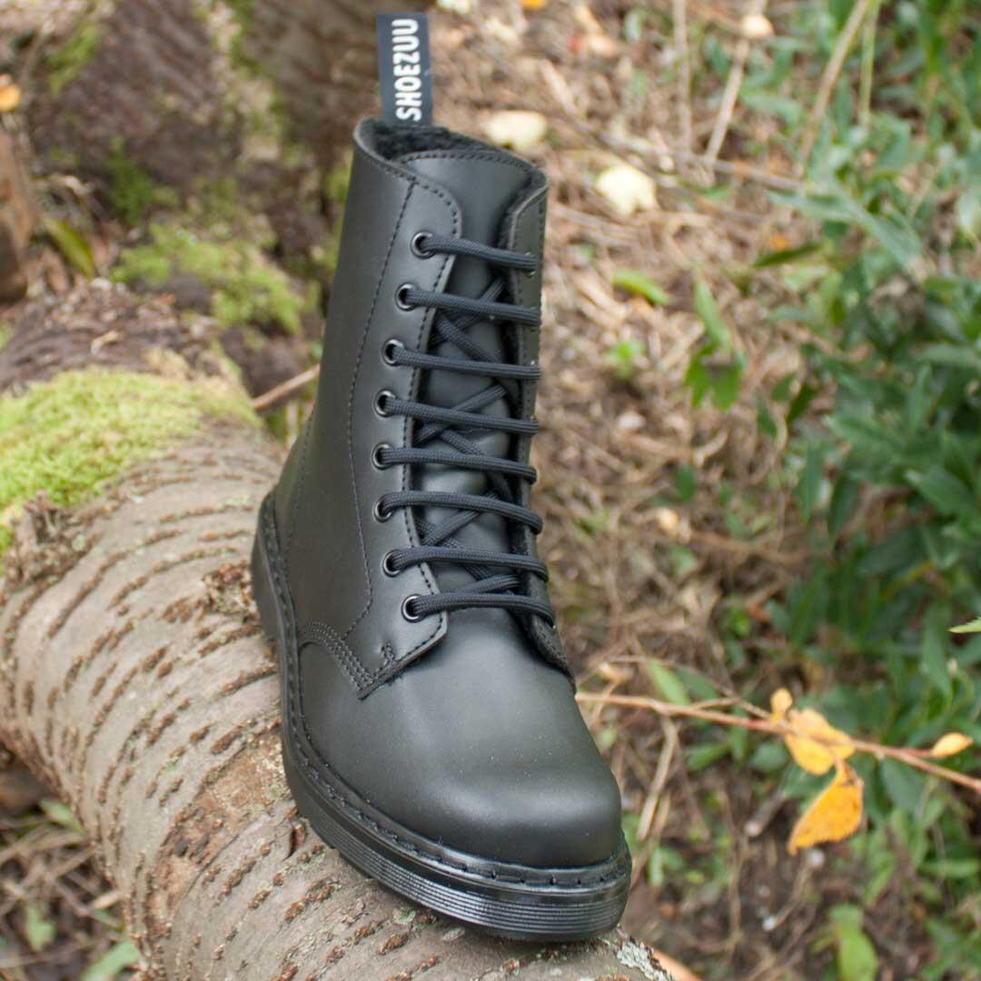 Shoezuu 8 Eye UK Boot Winter Black Mono 46