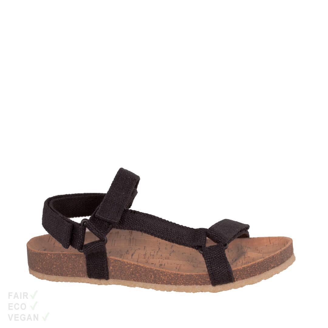 Grand Step Shoes Sandalen Levi Hemp schwarz 38