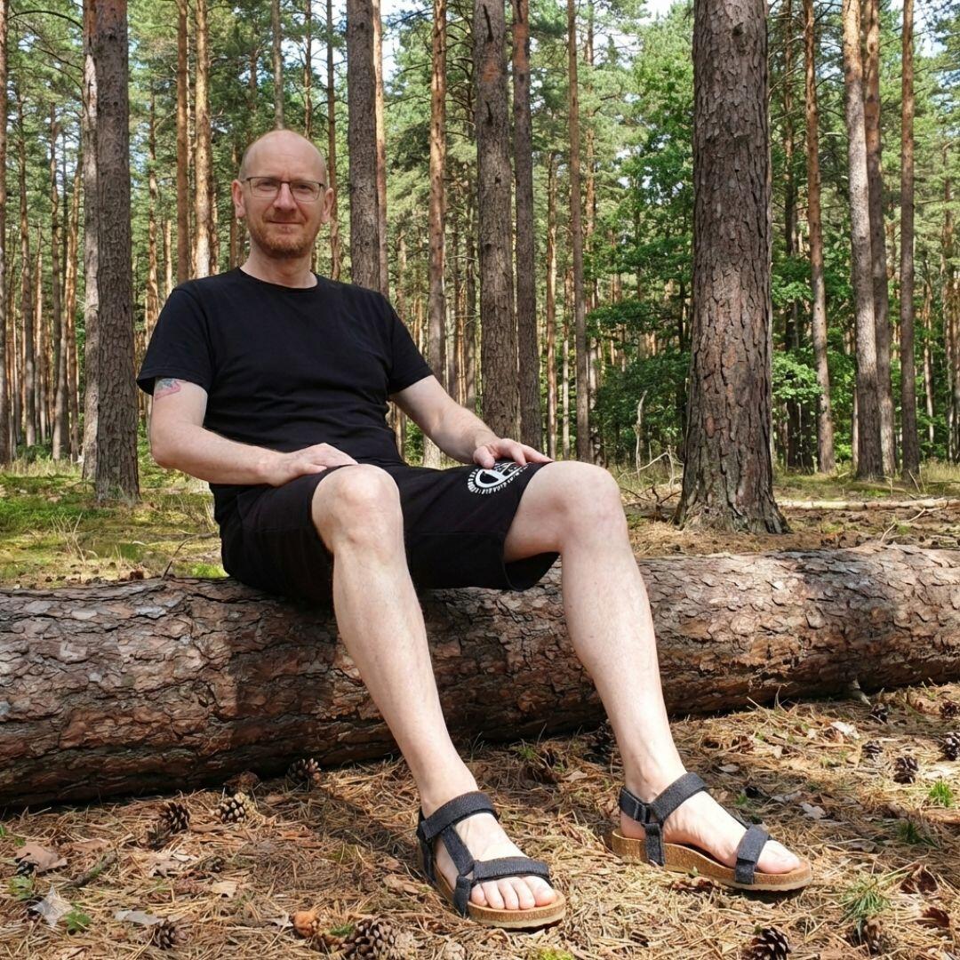 Grand Step Shoes Sandalen Levi Hemp schwarz 43