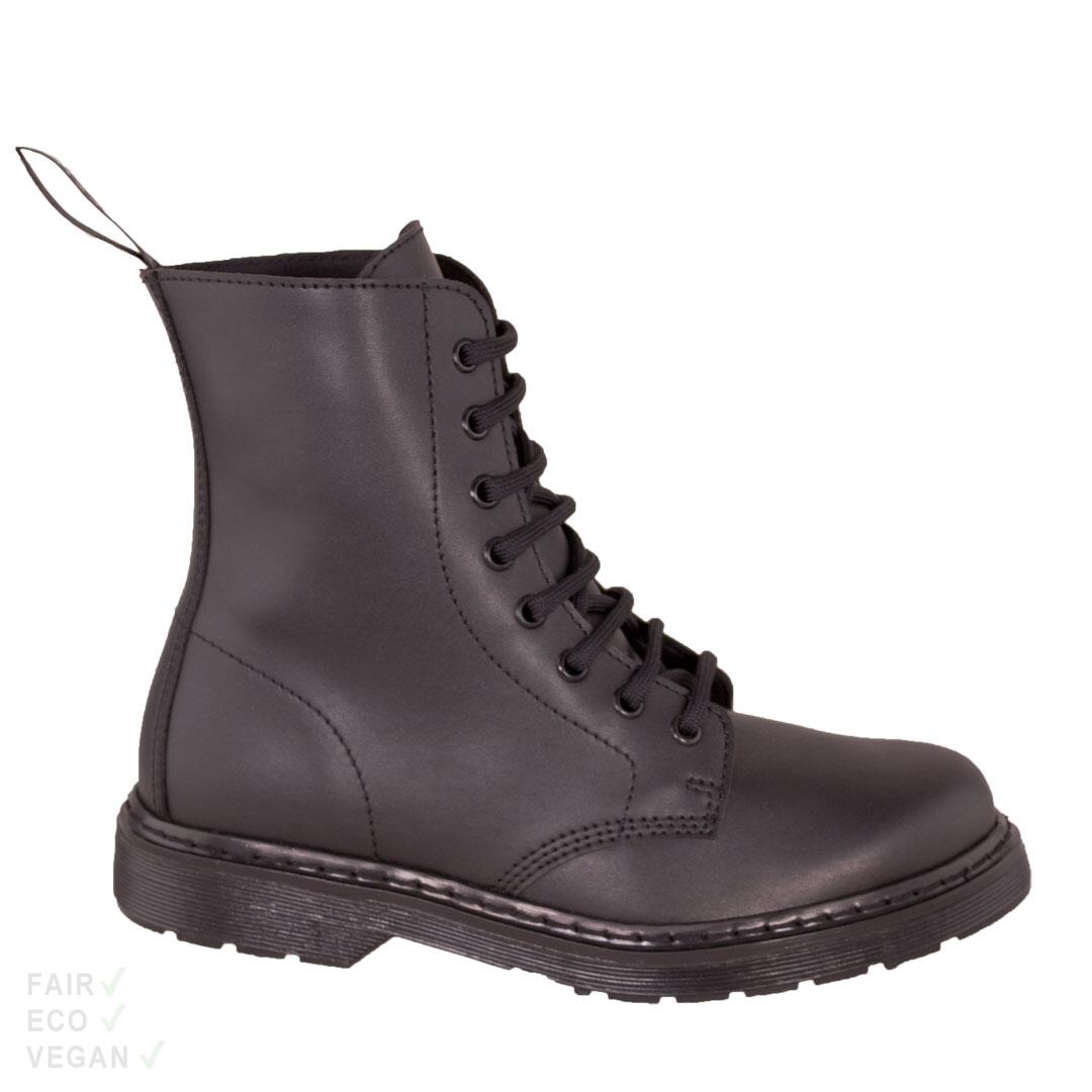 Shoezuu 8 Eye UK Boots black mono