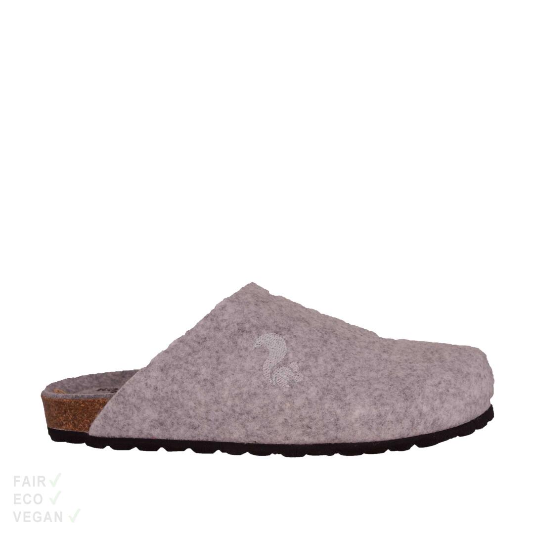 Thies Hausschuhe Pet Bio Clog stone grey 46