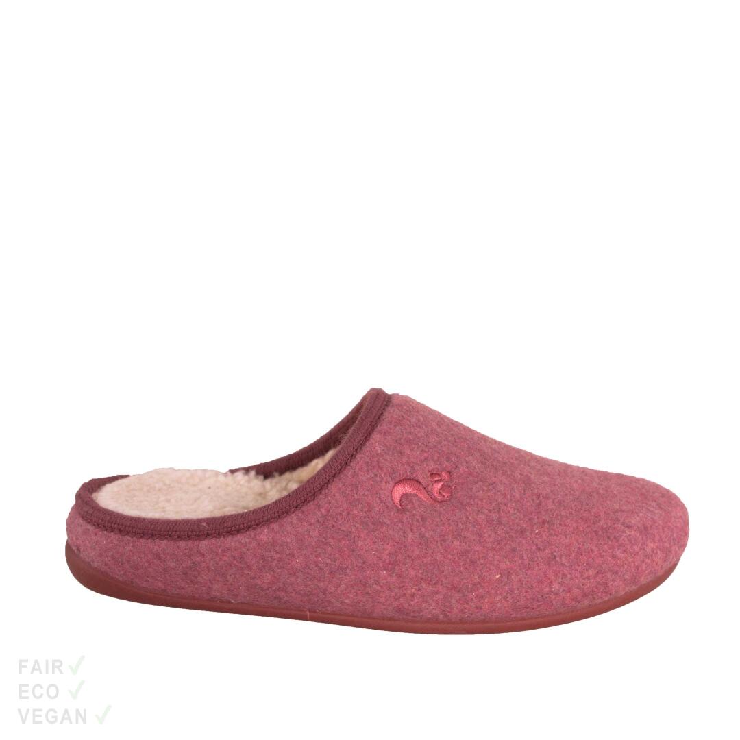 Thies Hausschuhe Organic Cotton Slipper bordeaux 40