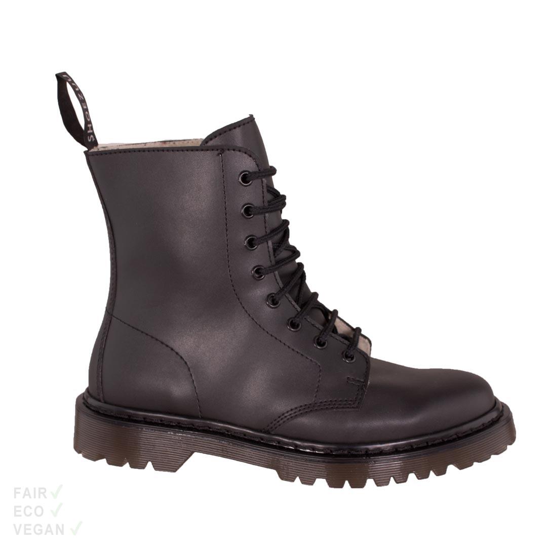 Shoezuu 8 Eye UK Boots Winter schwarz