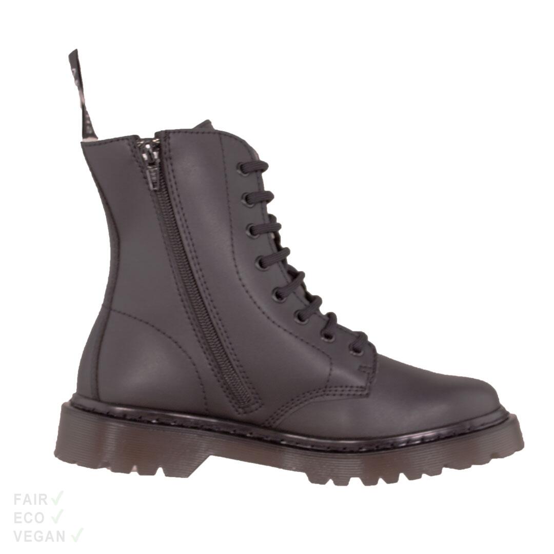 Shoezuu 8 Eye UK Zip-Boots Winter schwarz