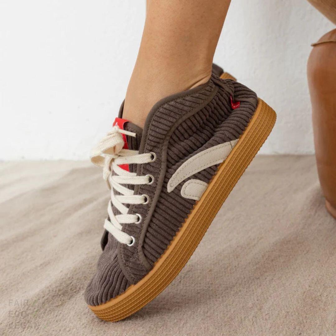 Grand Step Shoes Taylor High Top Sneaker Cord coffee 38