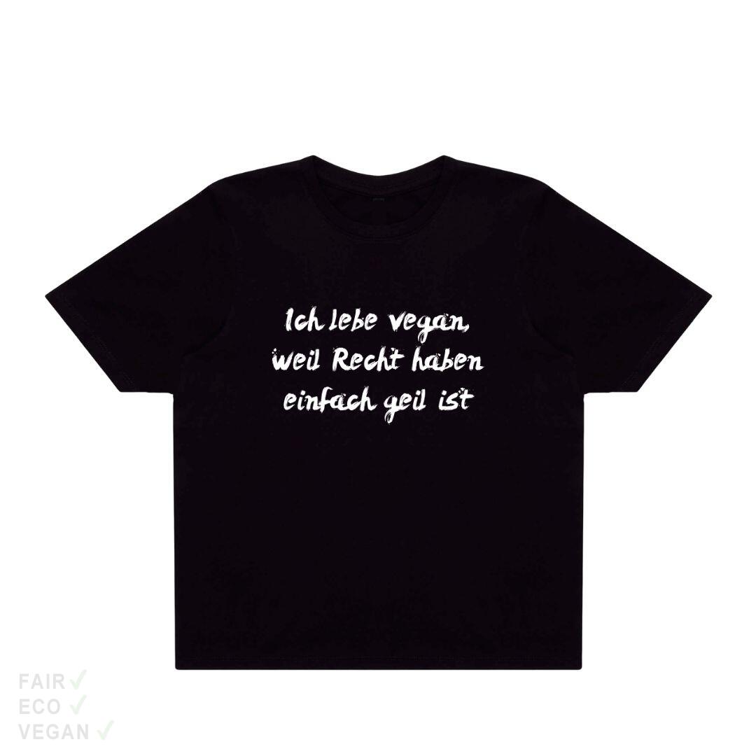 T-Shirt Boxy Ich lebe vegan..