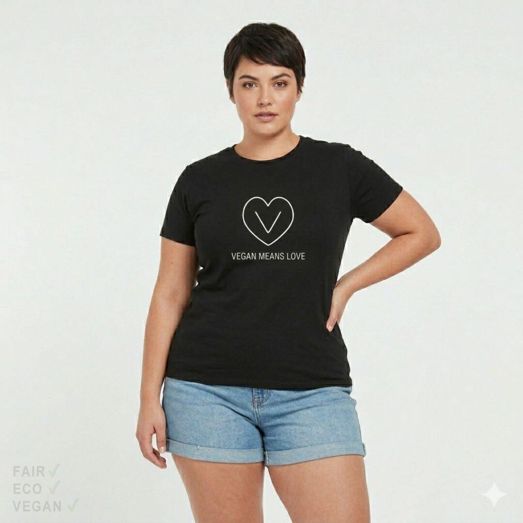 T-Shirt Interlock Vegan means love