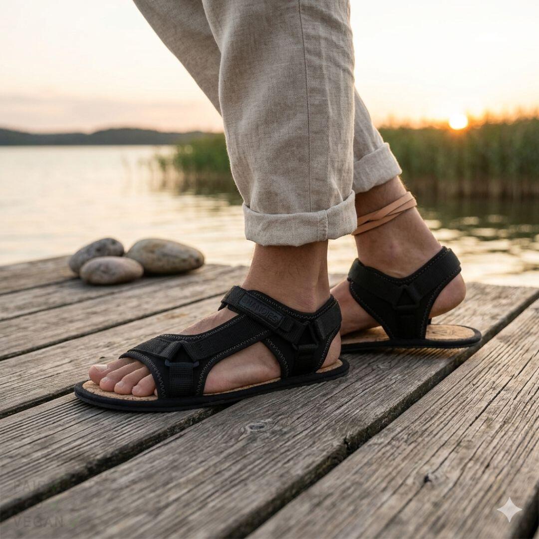 Grand Step Shoes Barfuß Sandalen Trekking schwarz 36