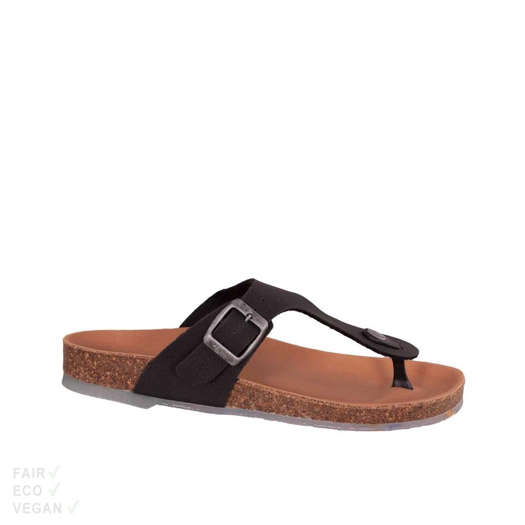 Shoezuu Toe Post Sandalen schwarz 46