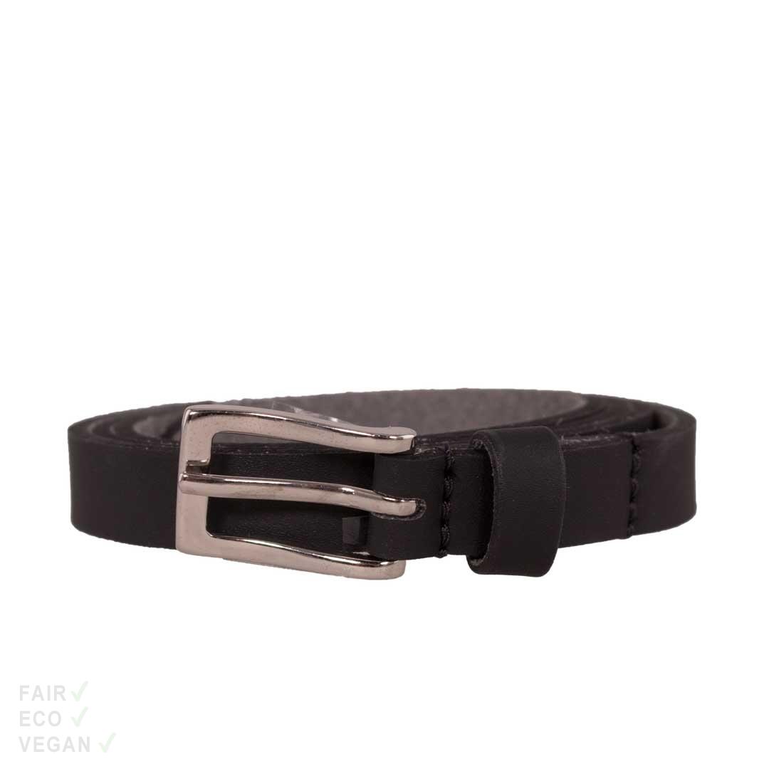 Veganer Gürtel Vegetarian Shoes Skinny Belt black