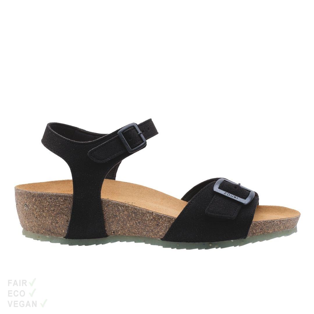 Zouri Sandalen Seashell Wedges schwarz