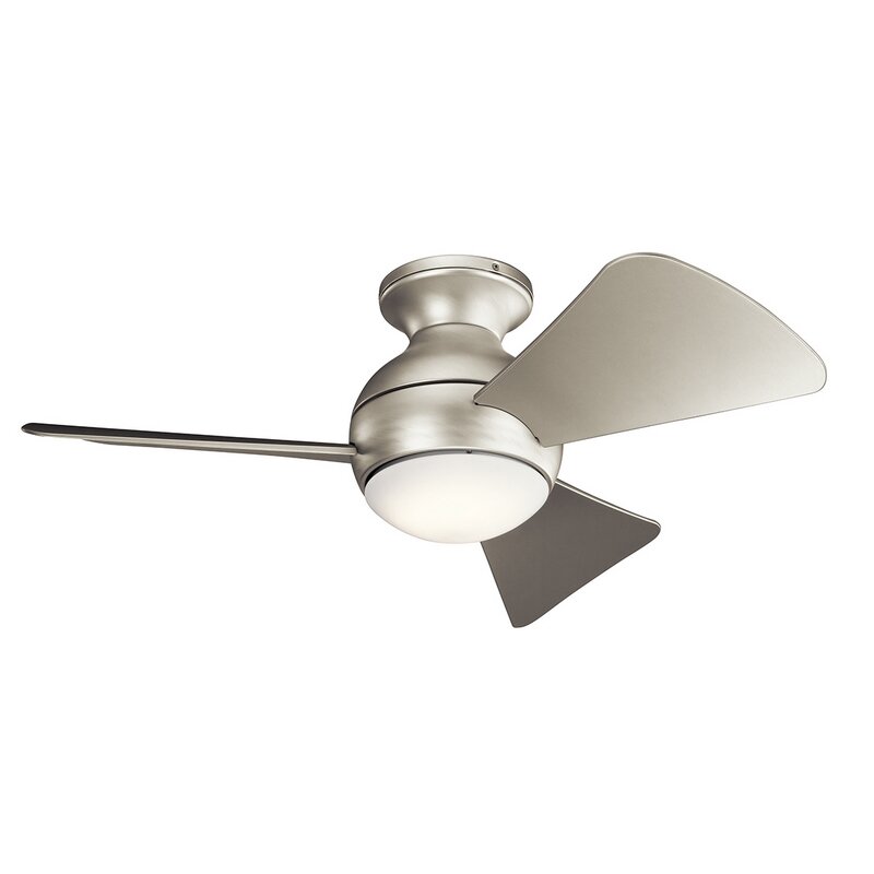 Design Deckenventilator Sola Outdoor 86 cm LED dimmbar Nickel