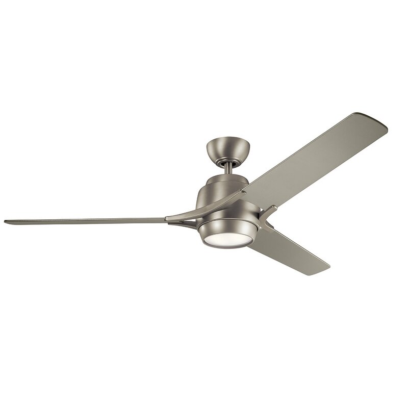 Design Deckenventilator Zeus 152 cm LED dimmbar Nickel