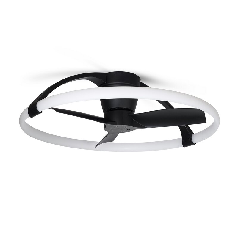 Mantra Nepal mini Deckenventilator LED Fernbedienung dimmbar schwarz weiß