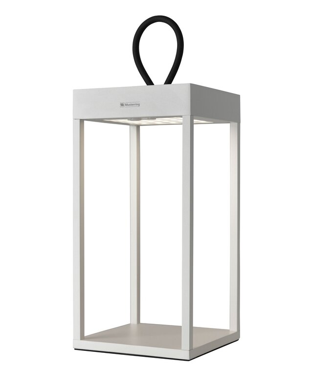 Musterring Grace Akku Laterne LED weiß 30cm 2,2W IP65